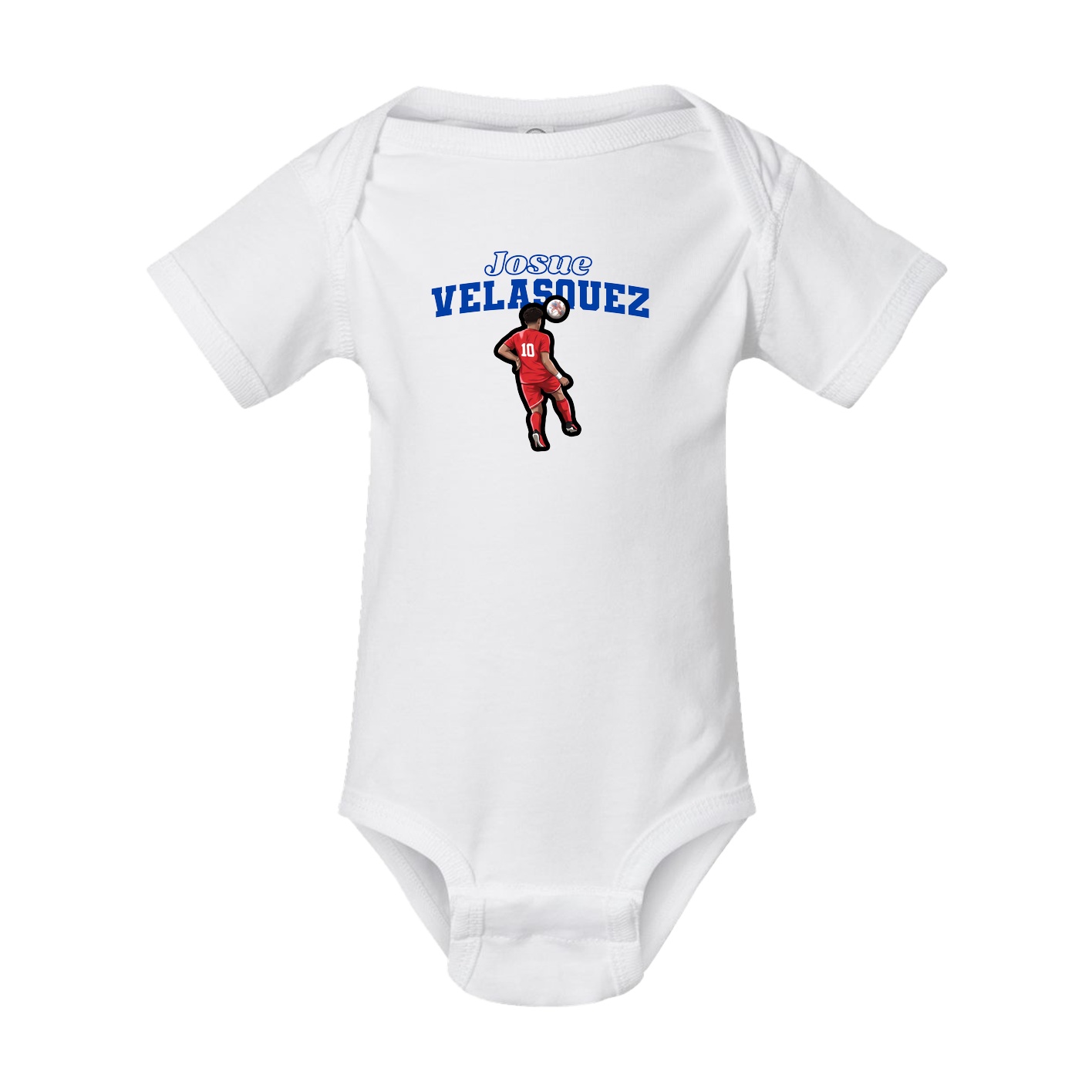 Baby Onesie — Name Arch in White
