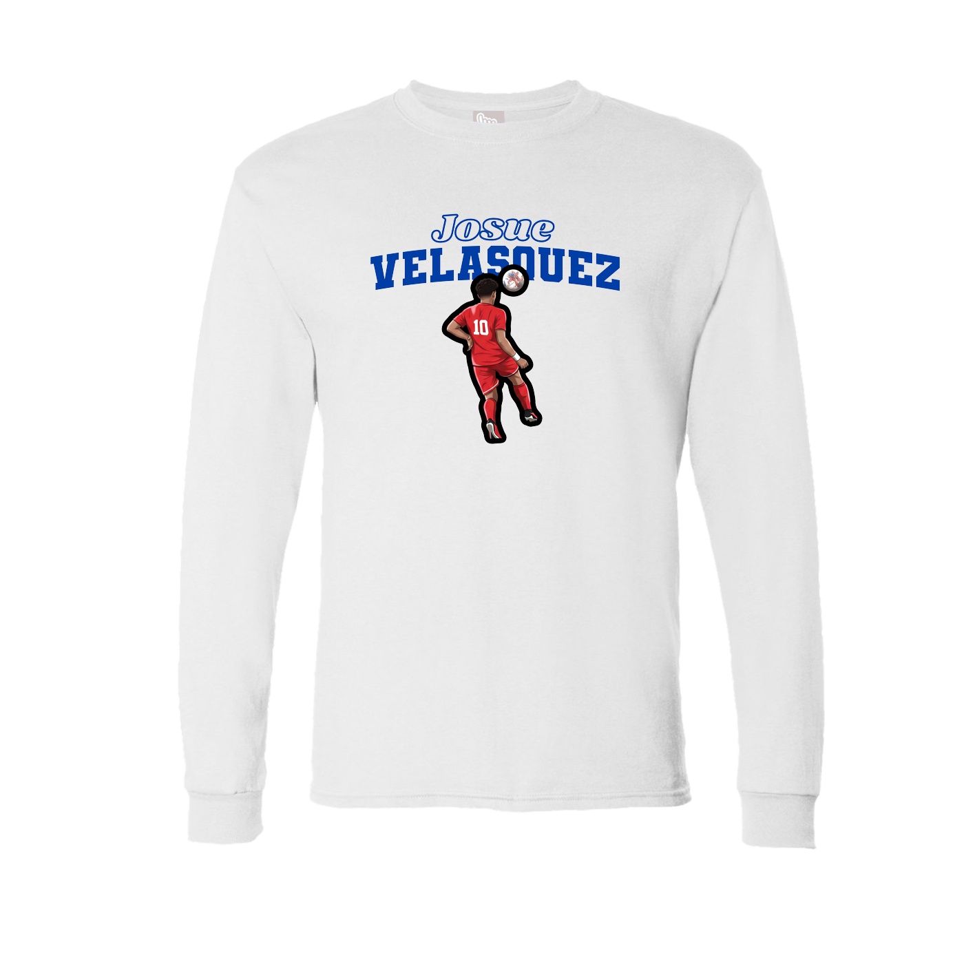 Long Sleeve Tee — Name Arch in White