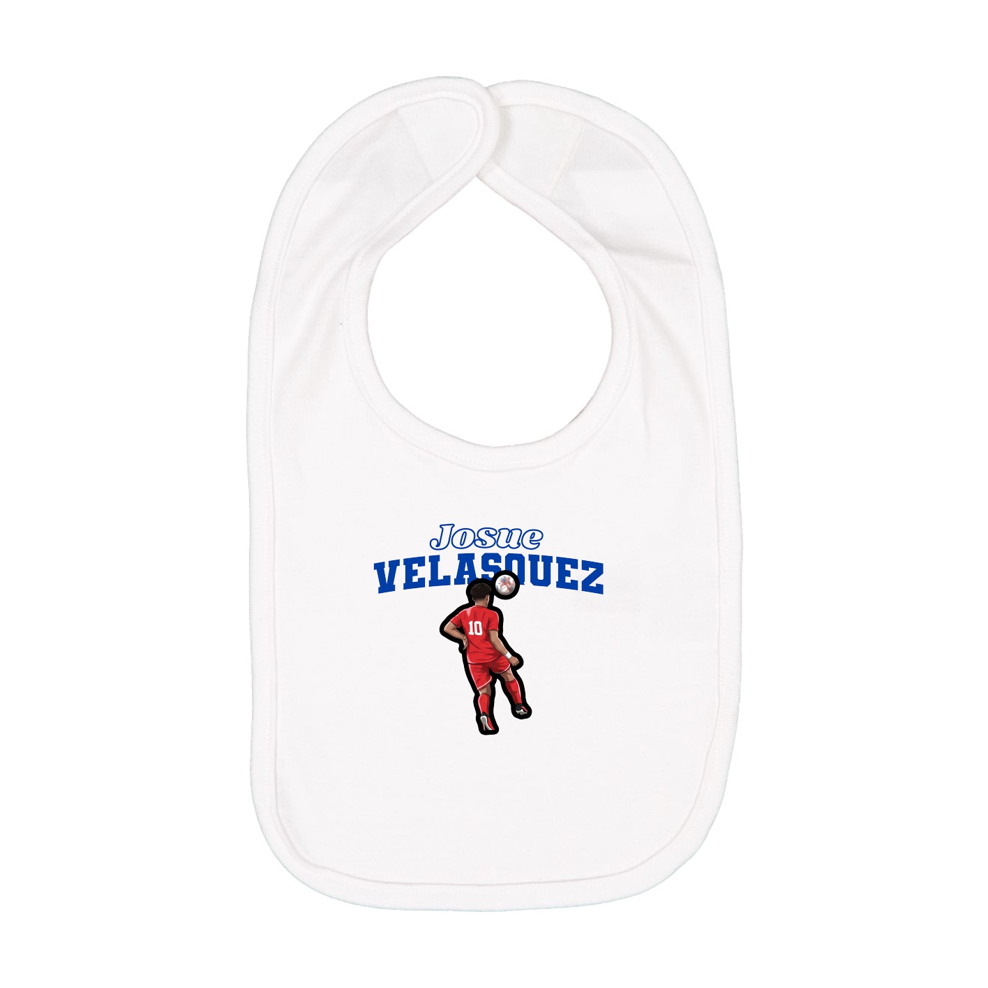 Infant Bib — Name Arch in White