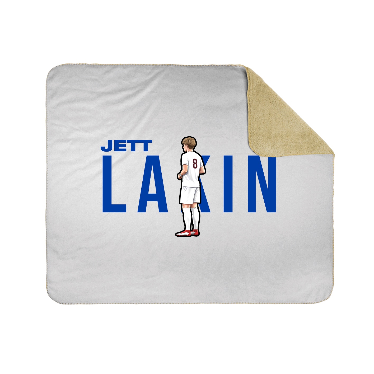 Throw Blanket — Player Name in White