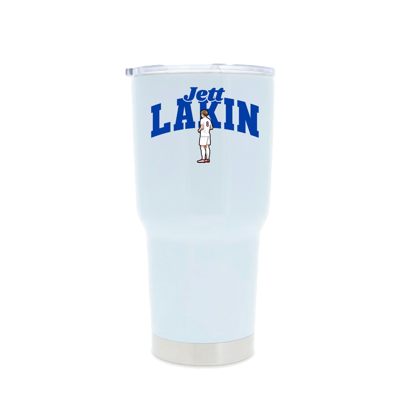 30oz Stainless Steel Tumbler — Signature Arch in White