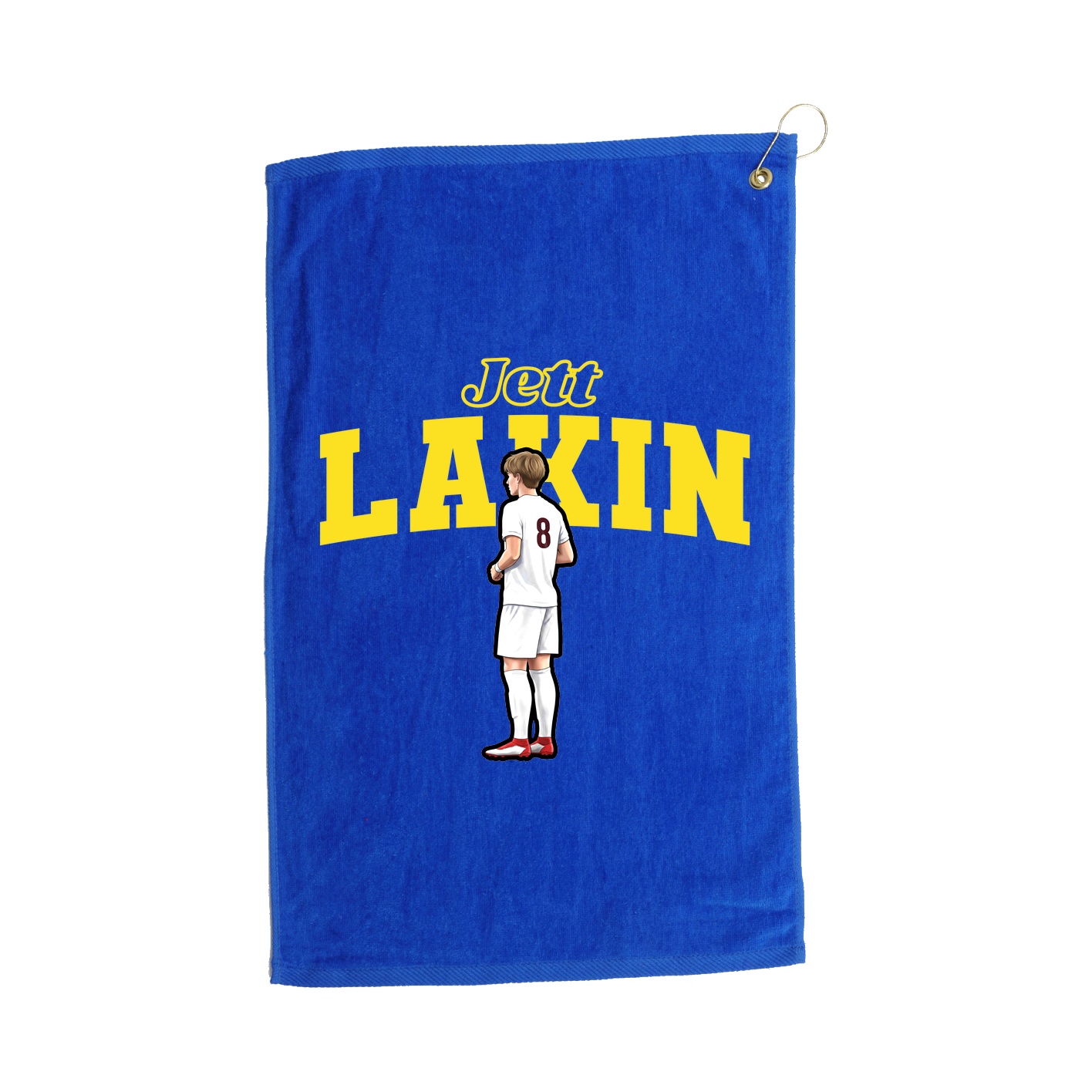 Golf Towel — Name Arch in Royal