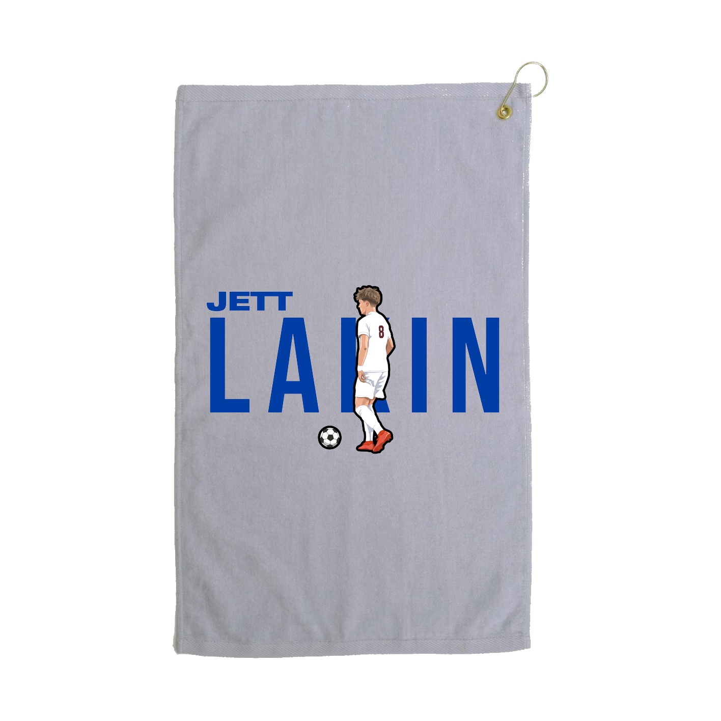 Golf Towel — Player Name in Grey