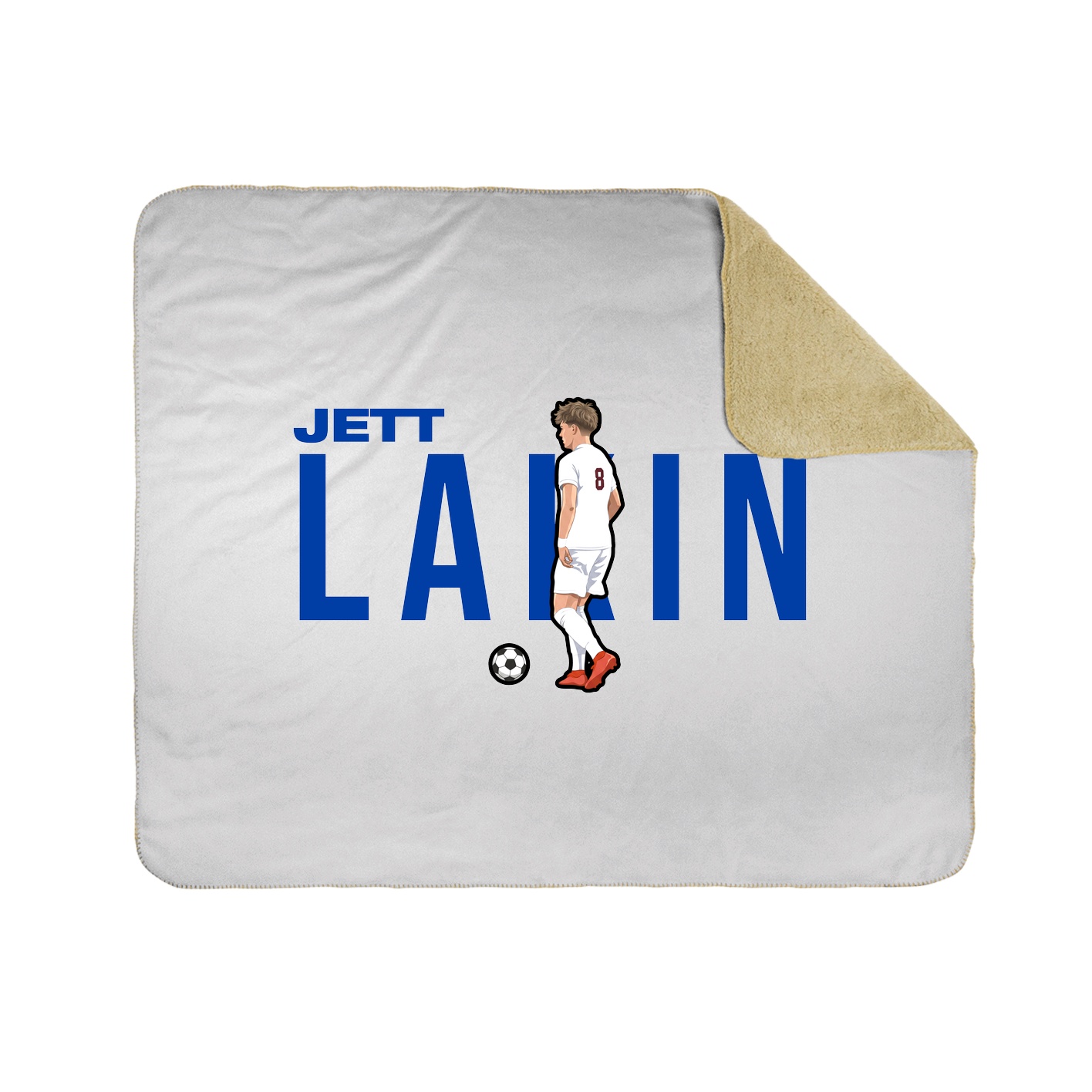 Throw Blanket — Player Name in White