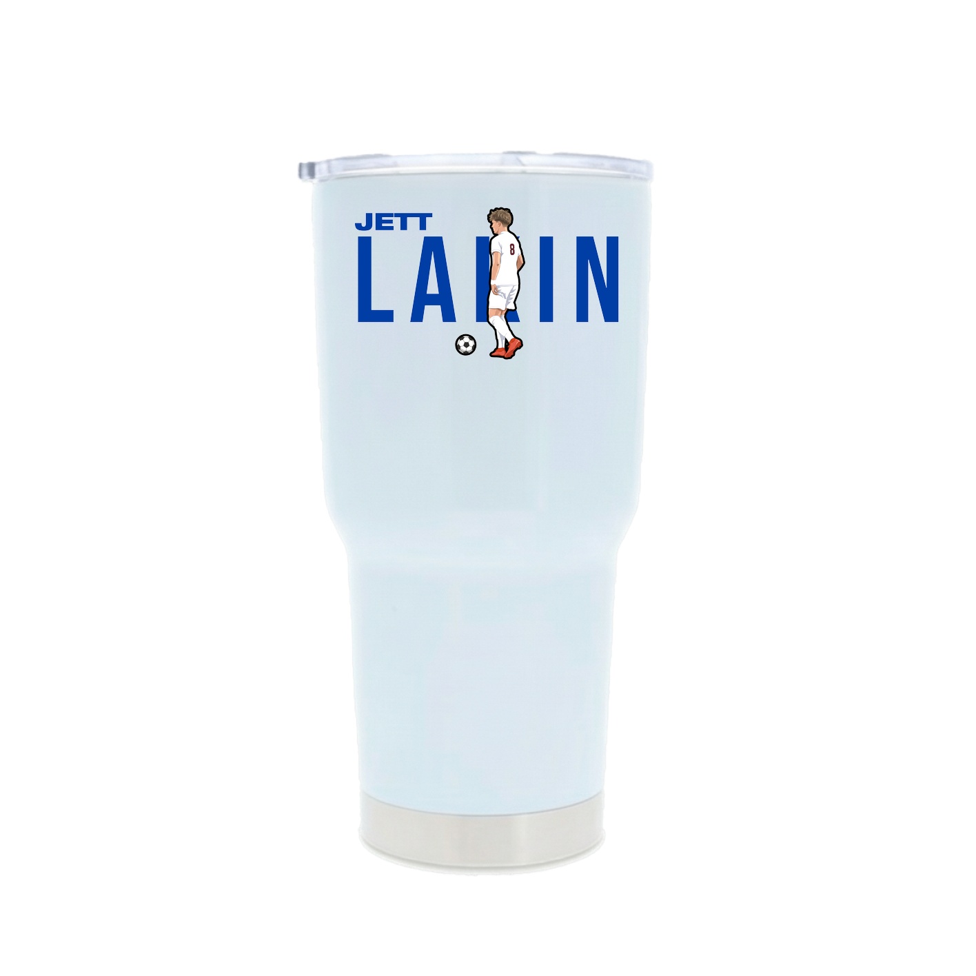 30oz Stainless Steel Tumbler — Player Name in White
