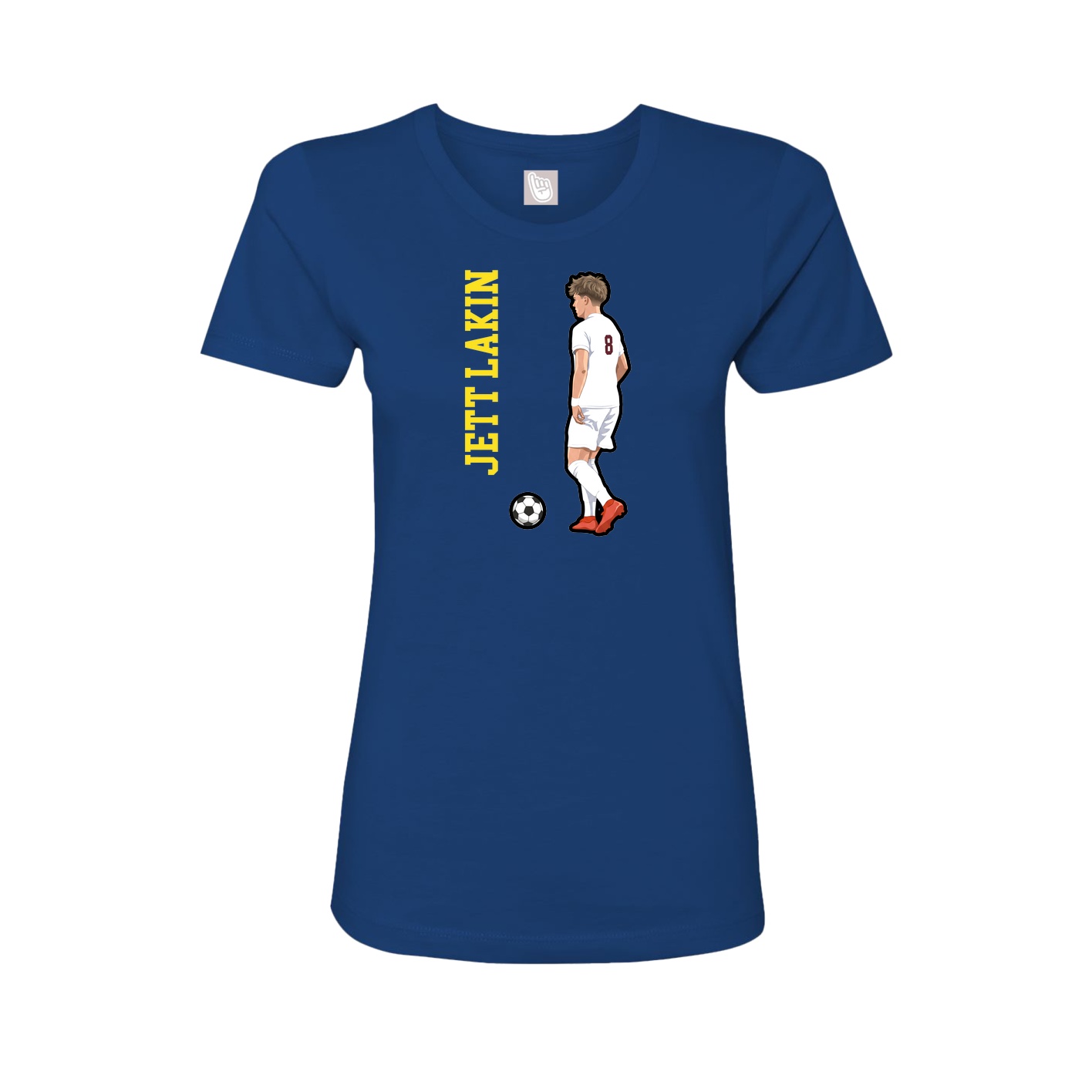 Womens Tee — Name Vertical in Royal