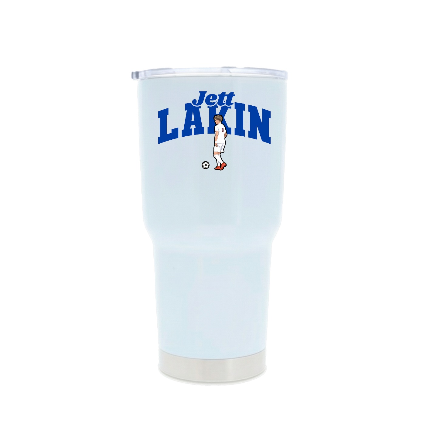 30oz Stainless Steel Tumbler — Signature Arch in White