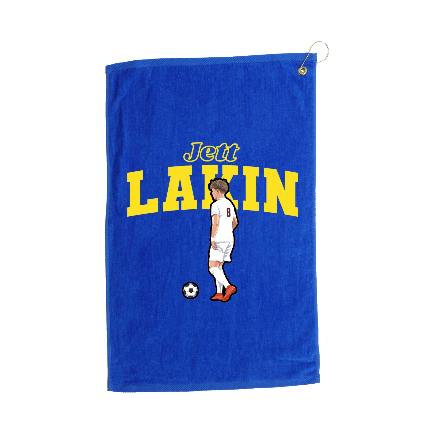 Golf Towel — Name Arch in Royal