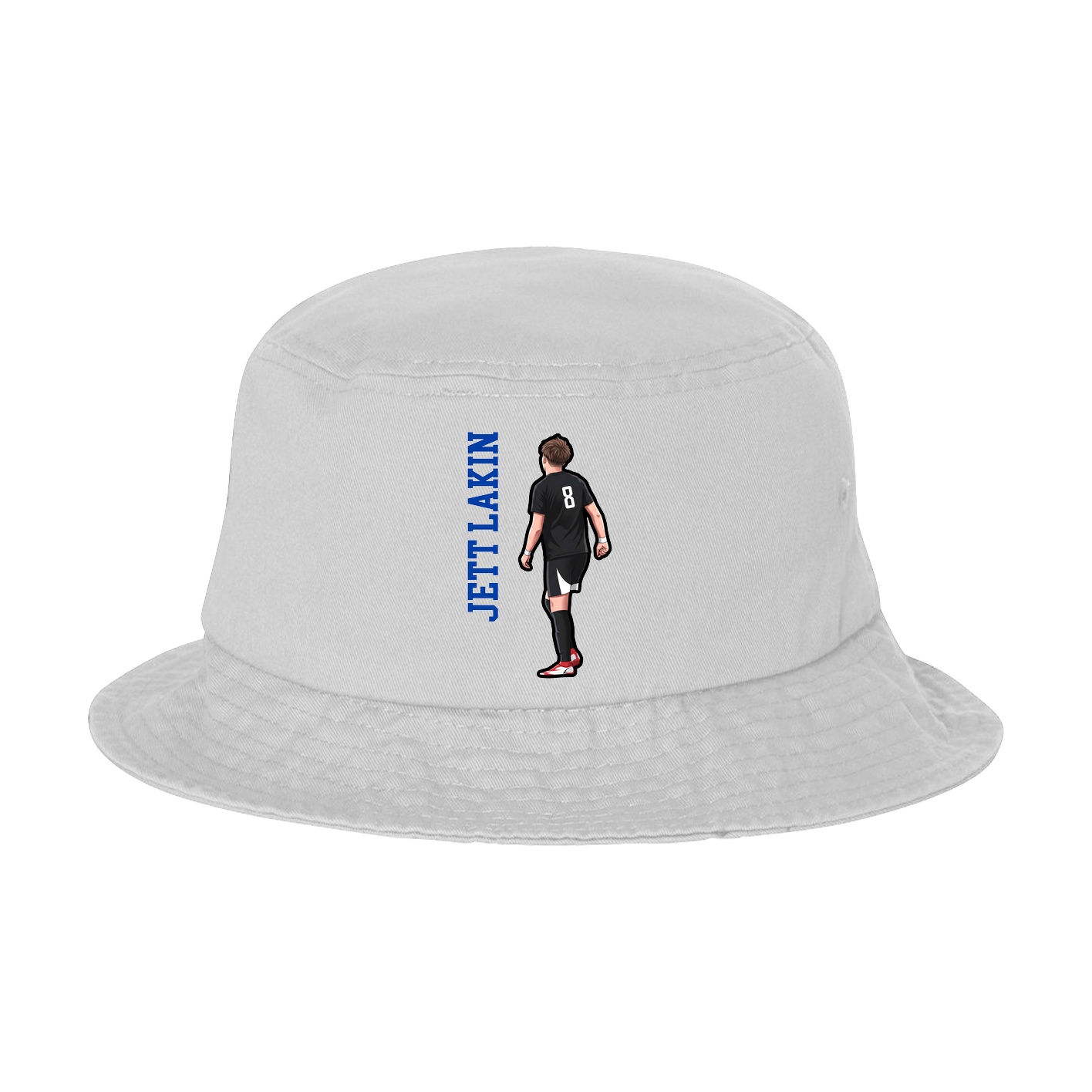 Bucket Cap — Name Vertical in White