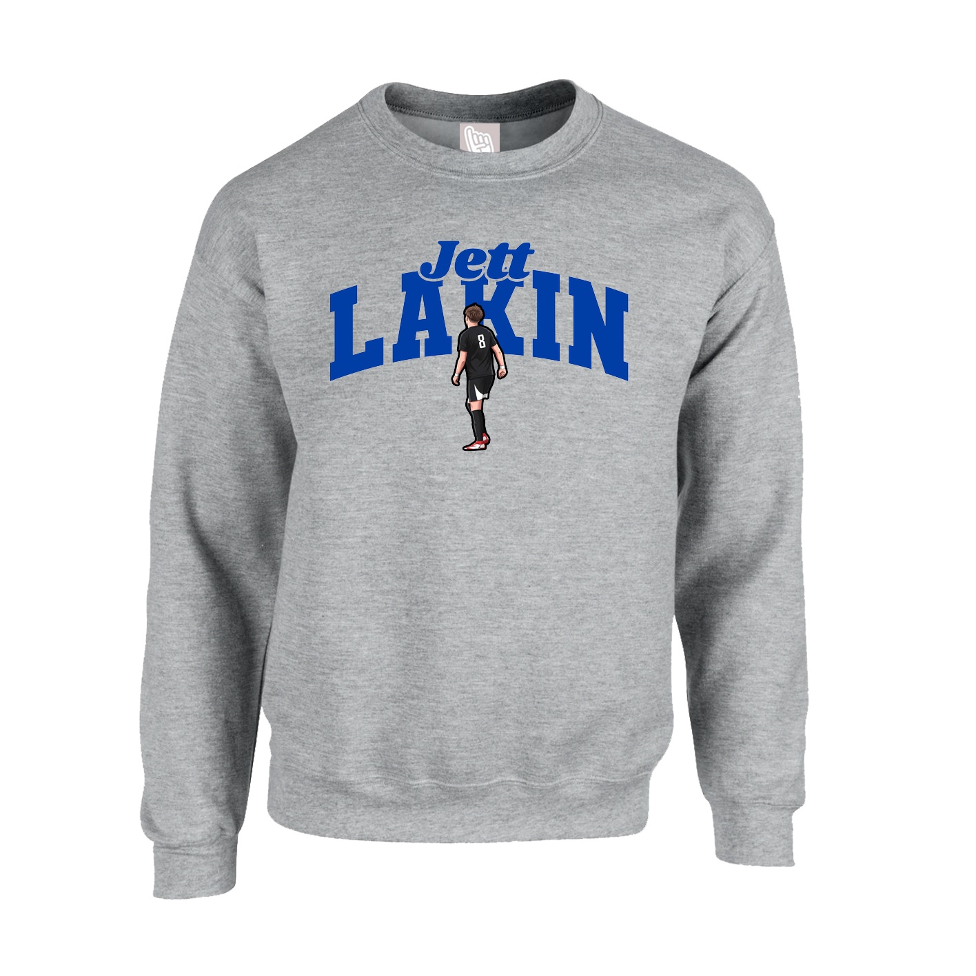Fleece Crew — Signature Arch in Grey
