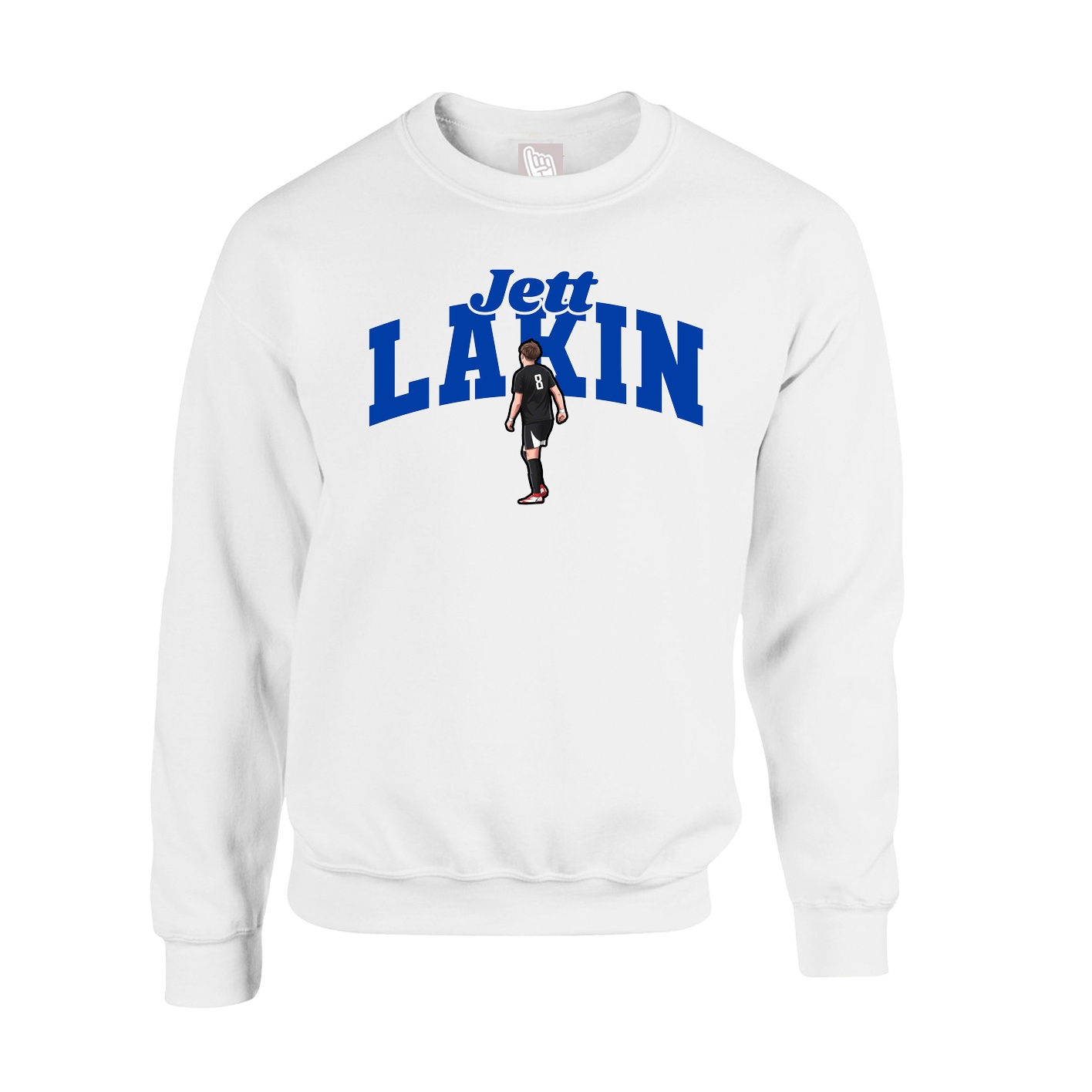 Fleece Crew — Signature Arch in White