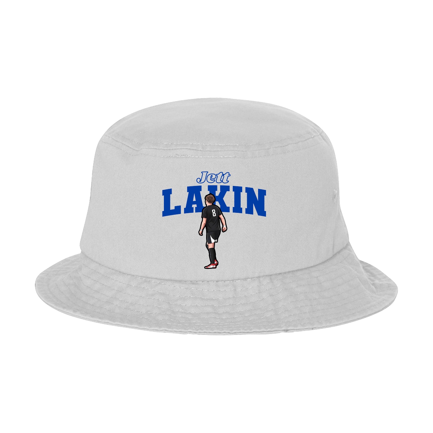 Bucket Cap — Name Arch in White