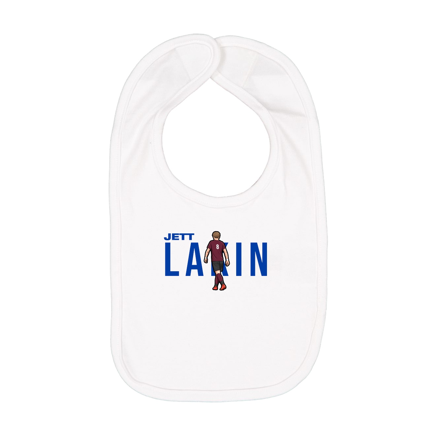Infant Bib — Player Name in White