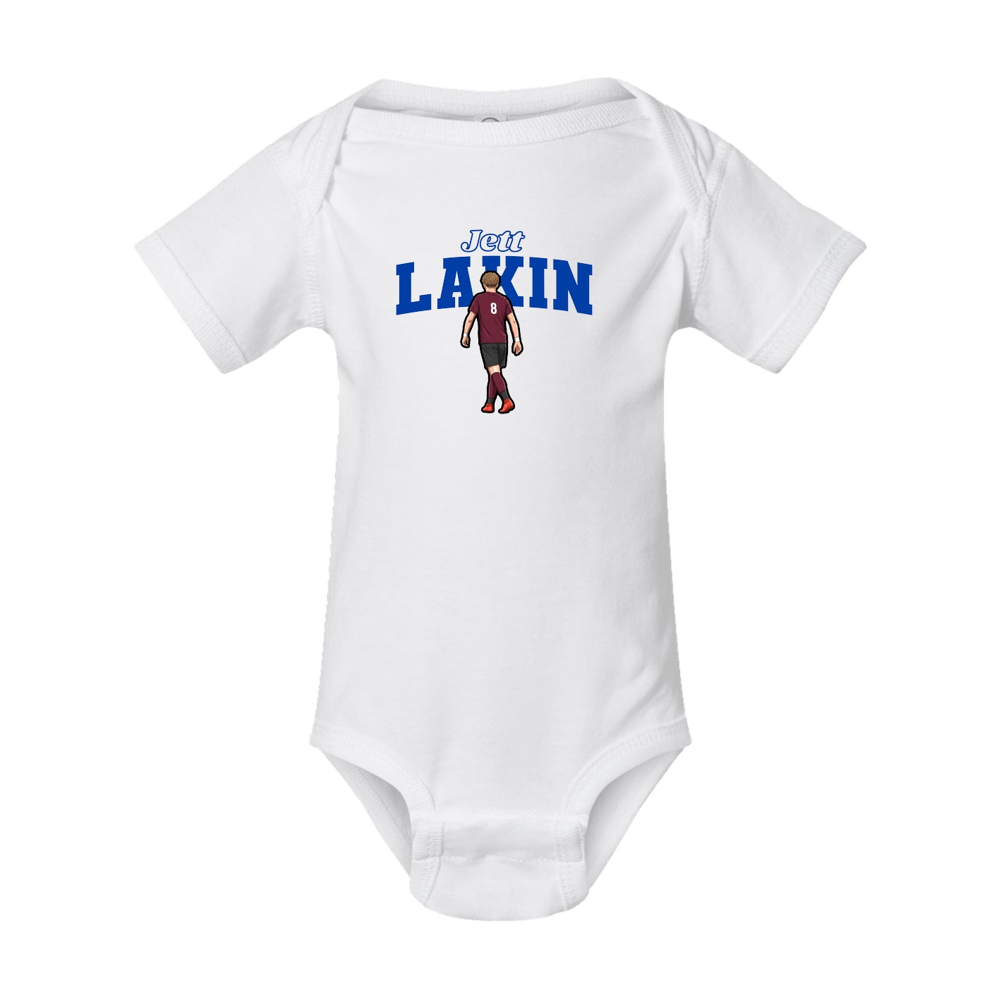 Baby Onesie — Name Arch in White