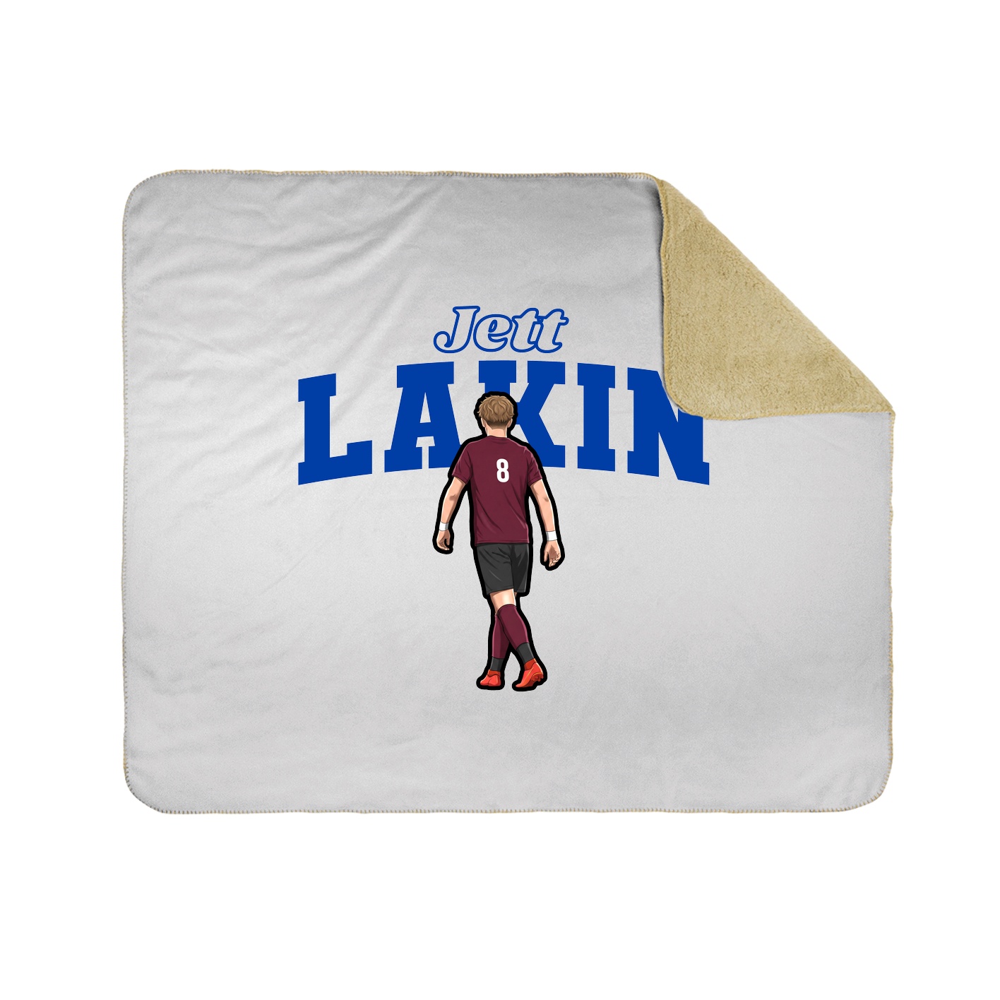 Throw Blanket — Name Arch in White