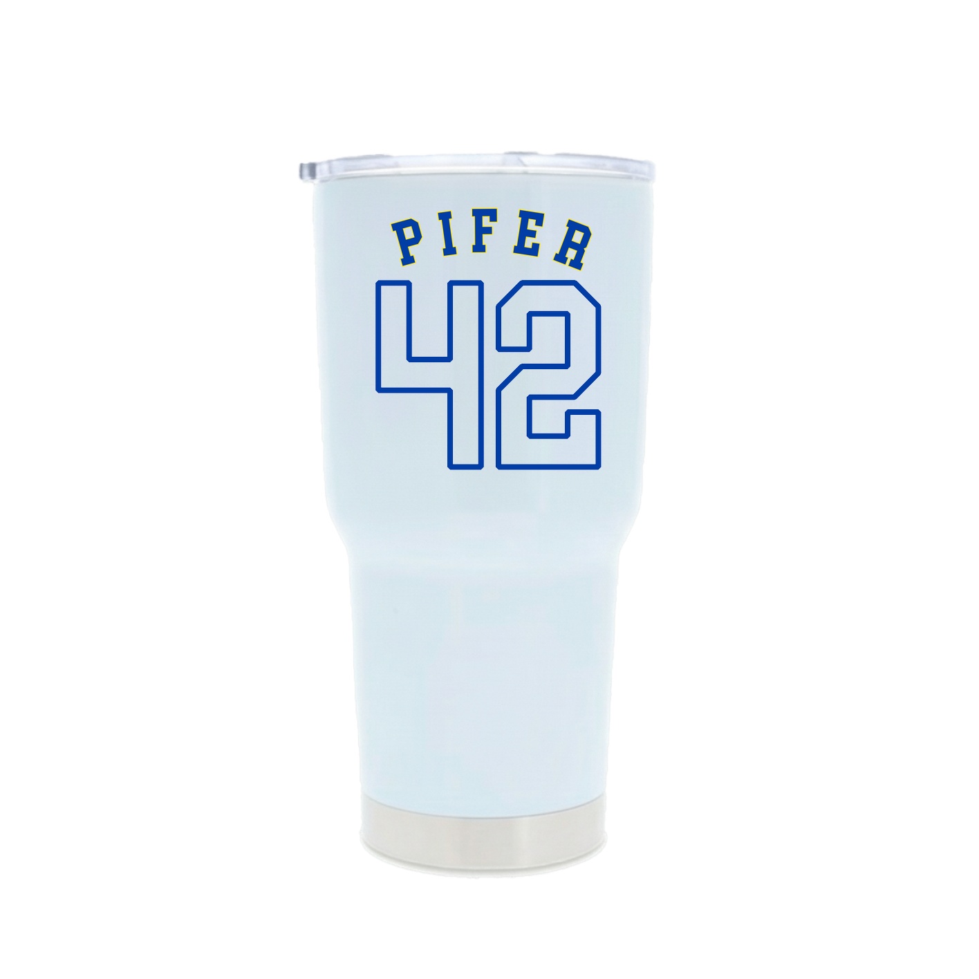 30oz Stainless Steel Tumbler — Shirsey Arch in White