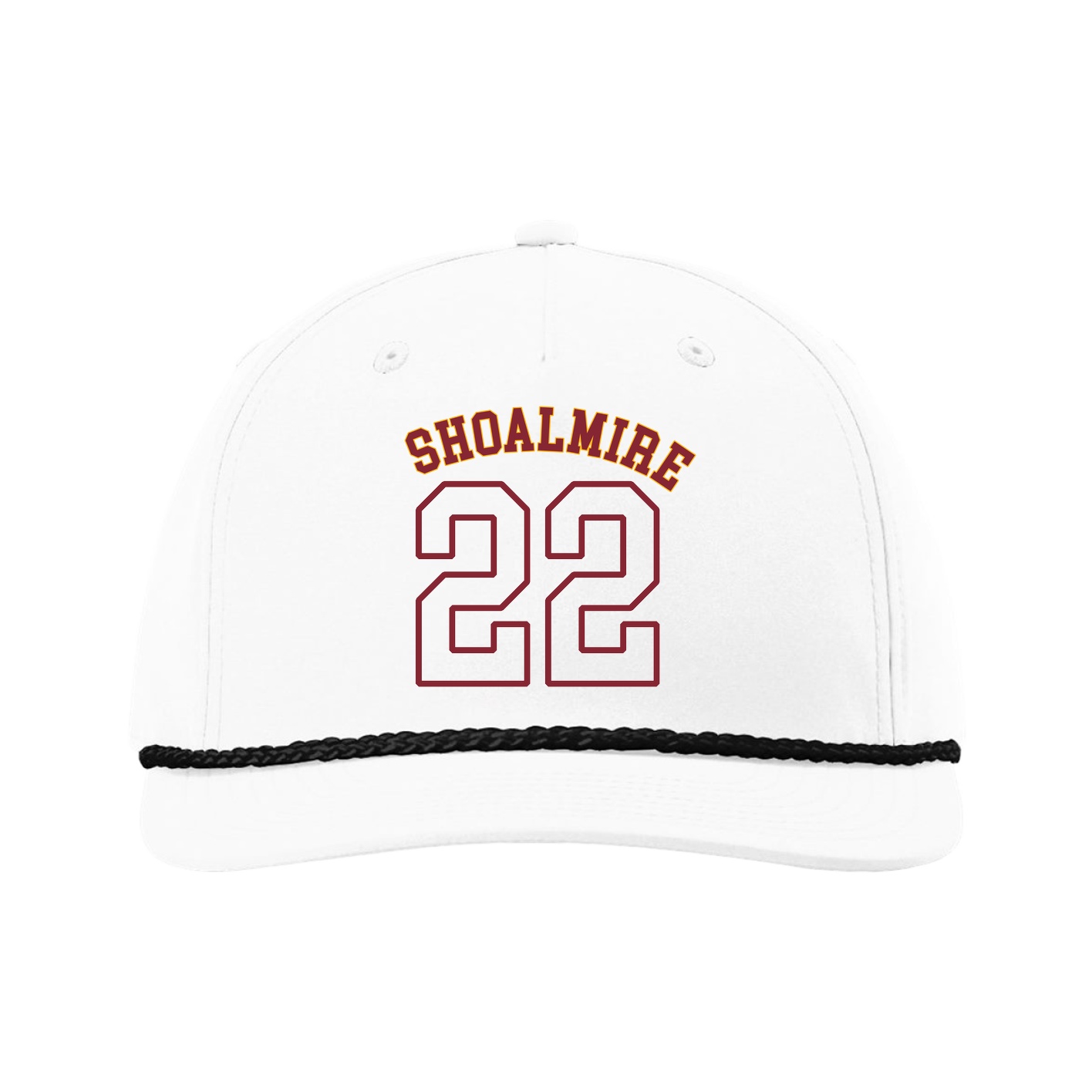 Five-Panel Classic Rope Cap — Shirsey Arch in White