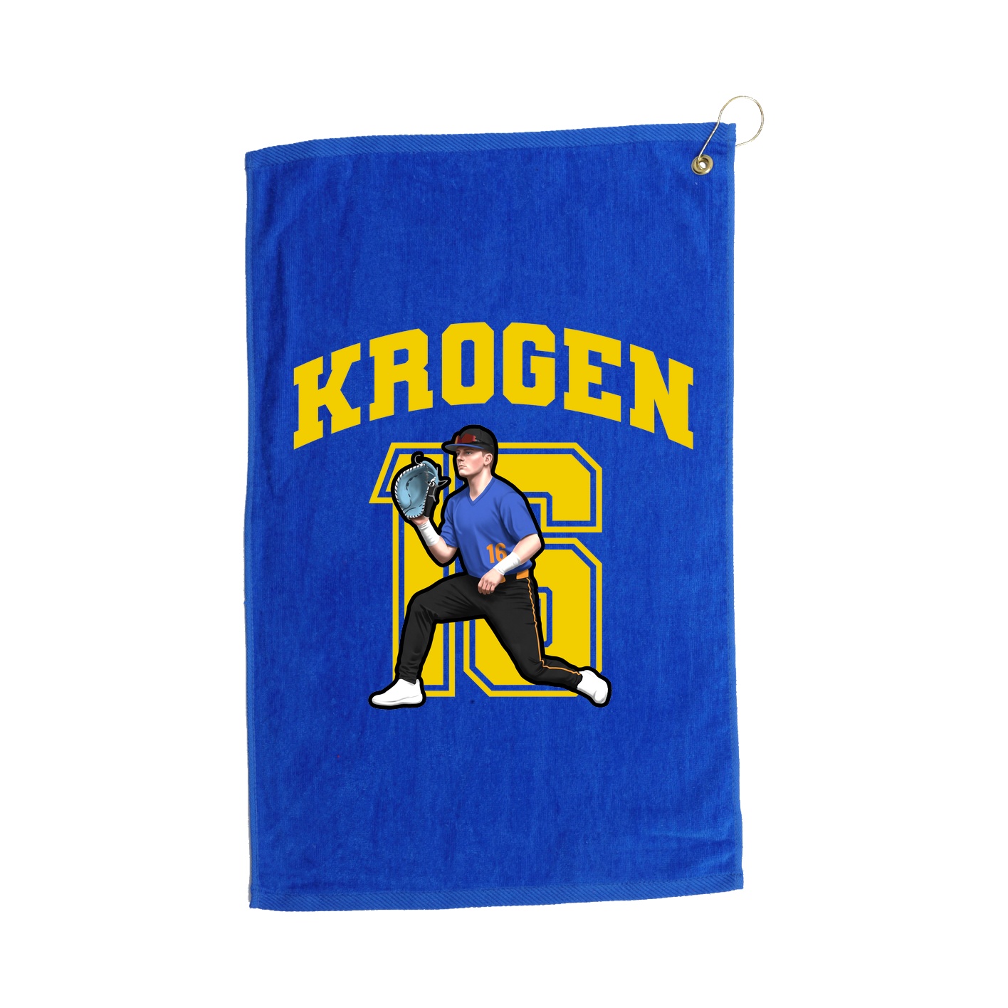Golf Towel — Number in Royal
