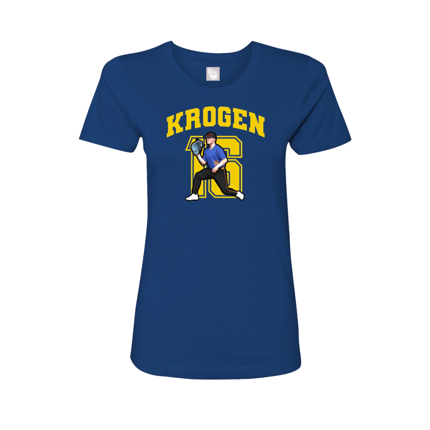 Fitted Women's Tee — Number in Royal