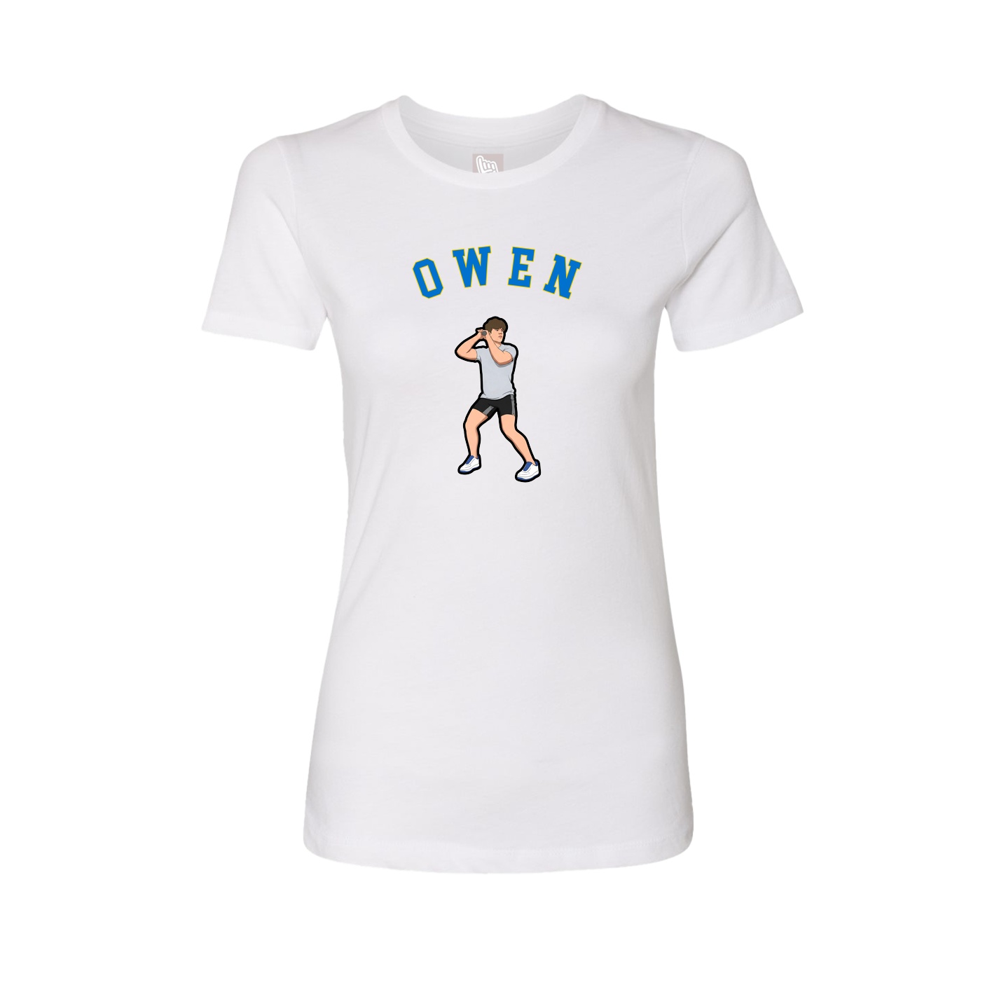 Fitted Women's Tee — Shirsey Arch in White