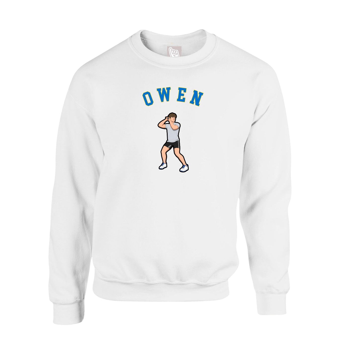 Fleece Crew — Shirsey Arch in White