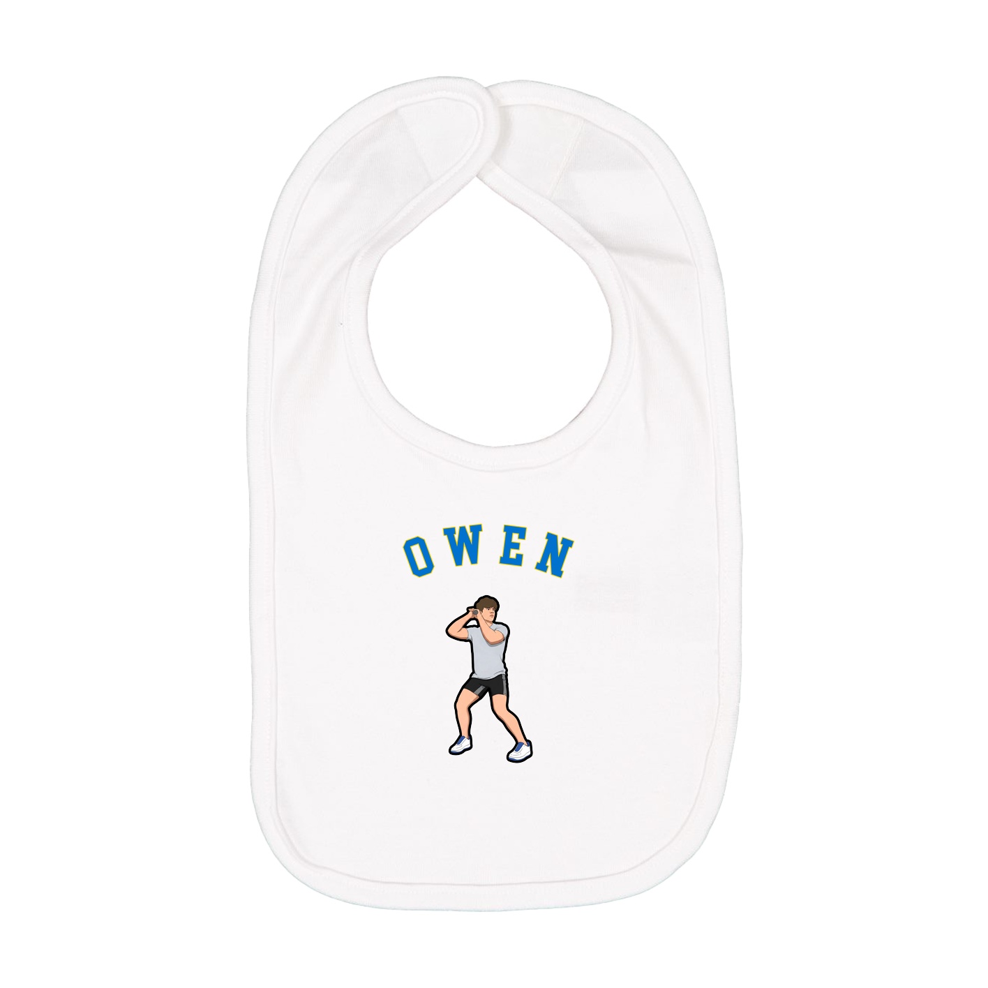 Infant Bib — Shirsey Arch in White