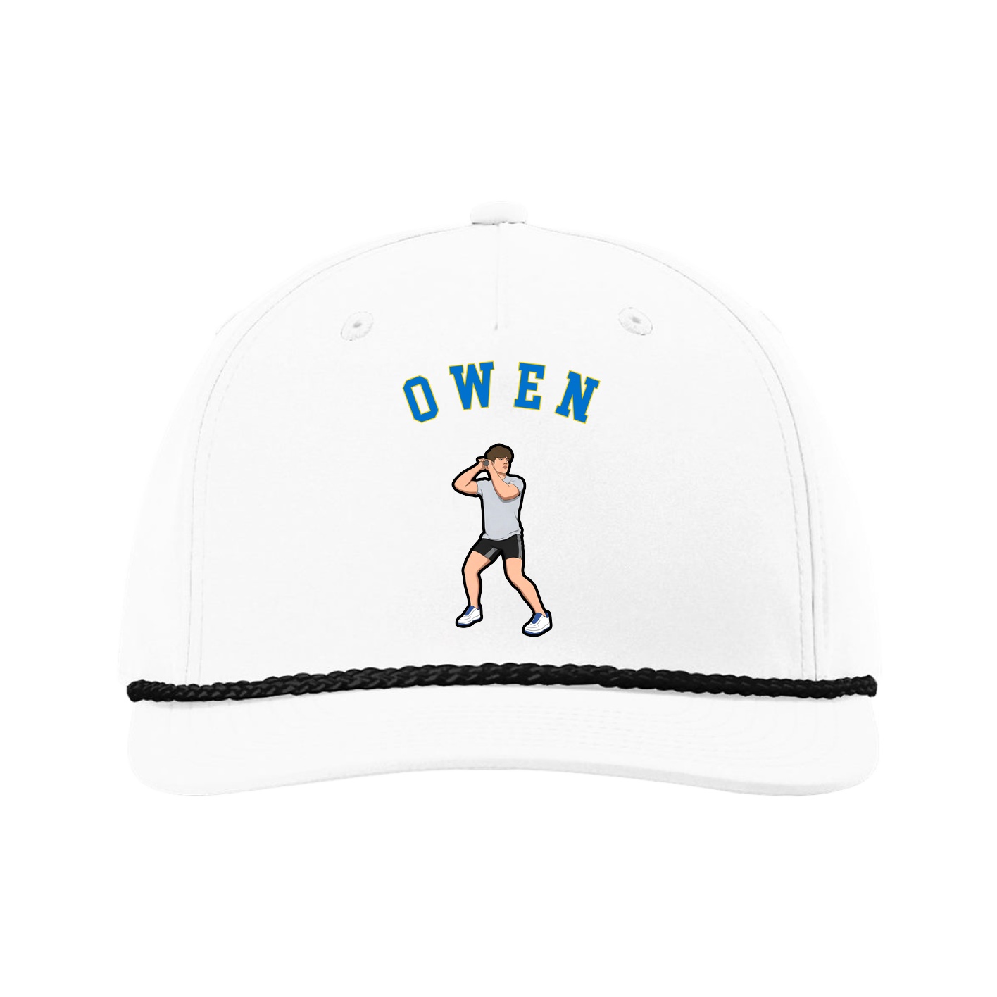 Five-Panel Classic Rope Cap — Shirsey Arch in White