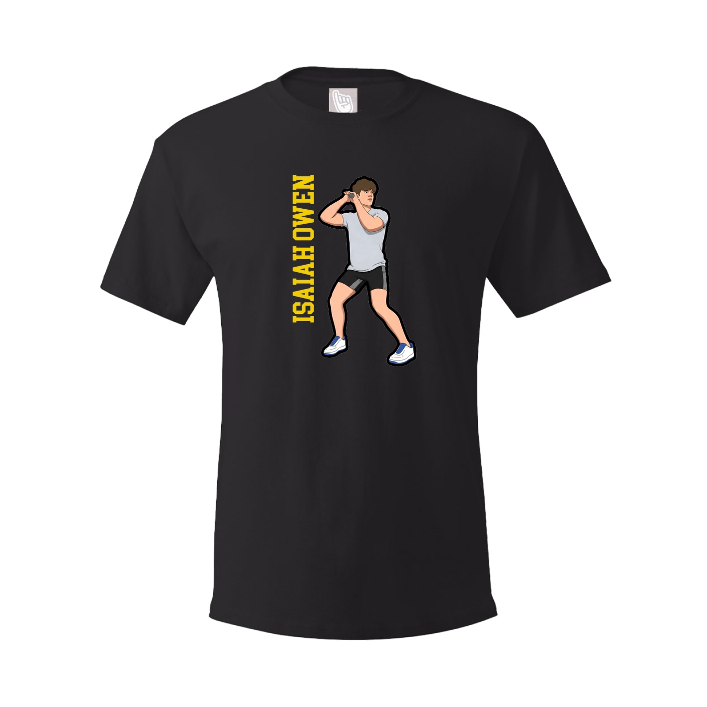 Youth Tee — Name Vertical in Black
