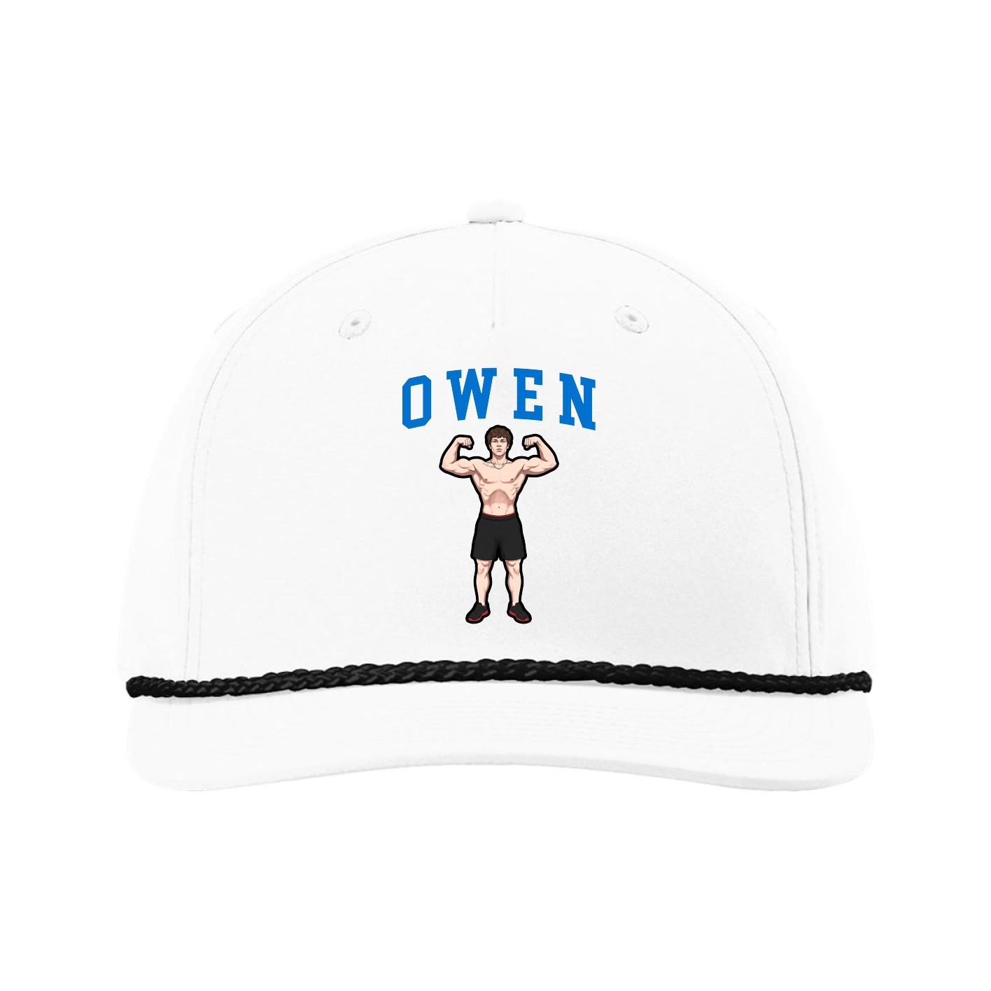 Five-Panel Classic Rope Cap — Shirsey in White