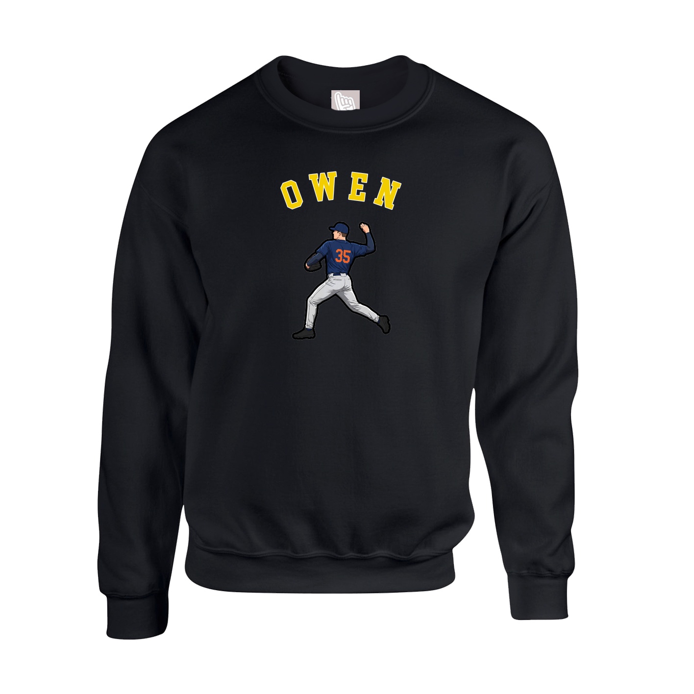 Fleece Crew — Shirsey Arch in Black
