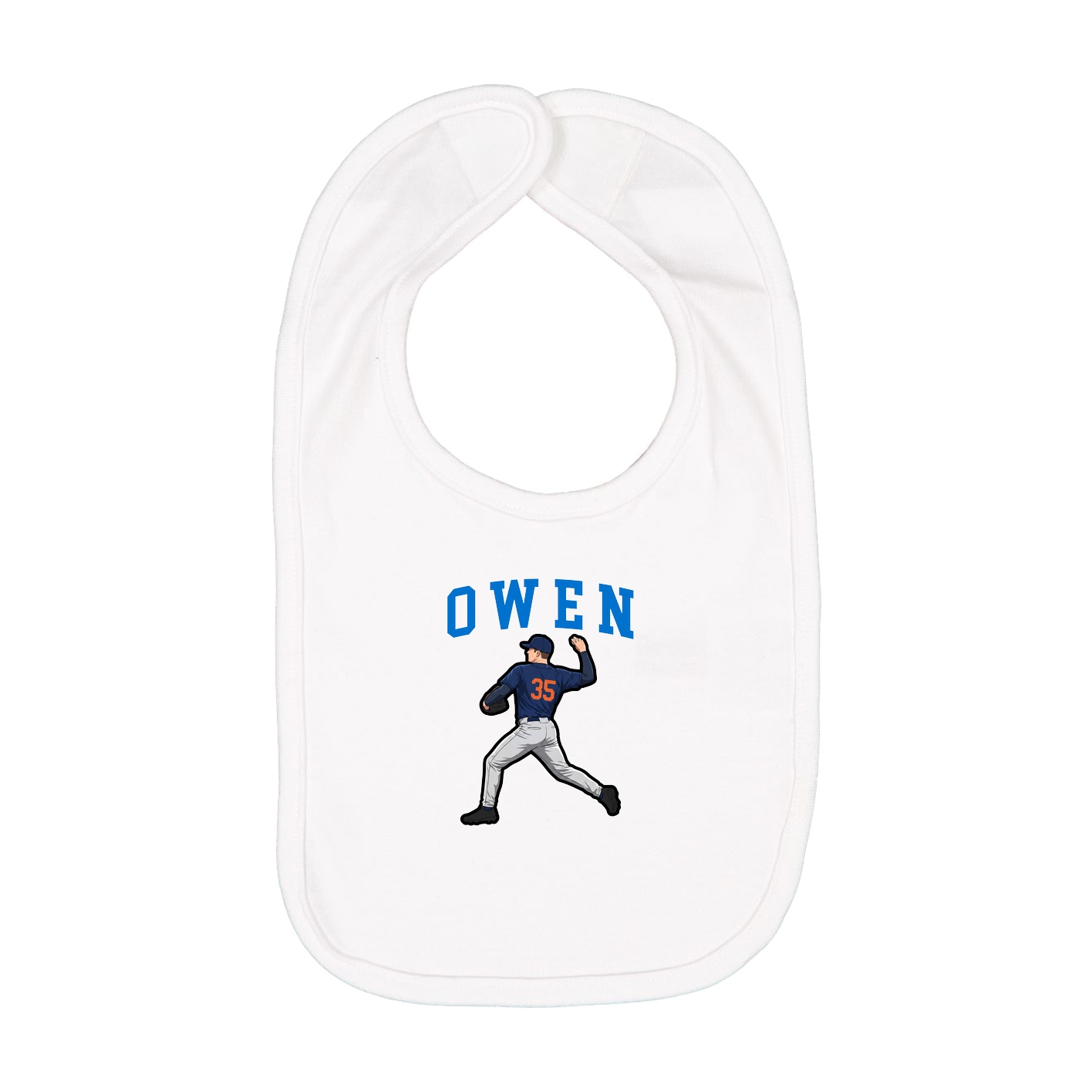 Infant Bib — Shirsey in White