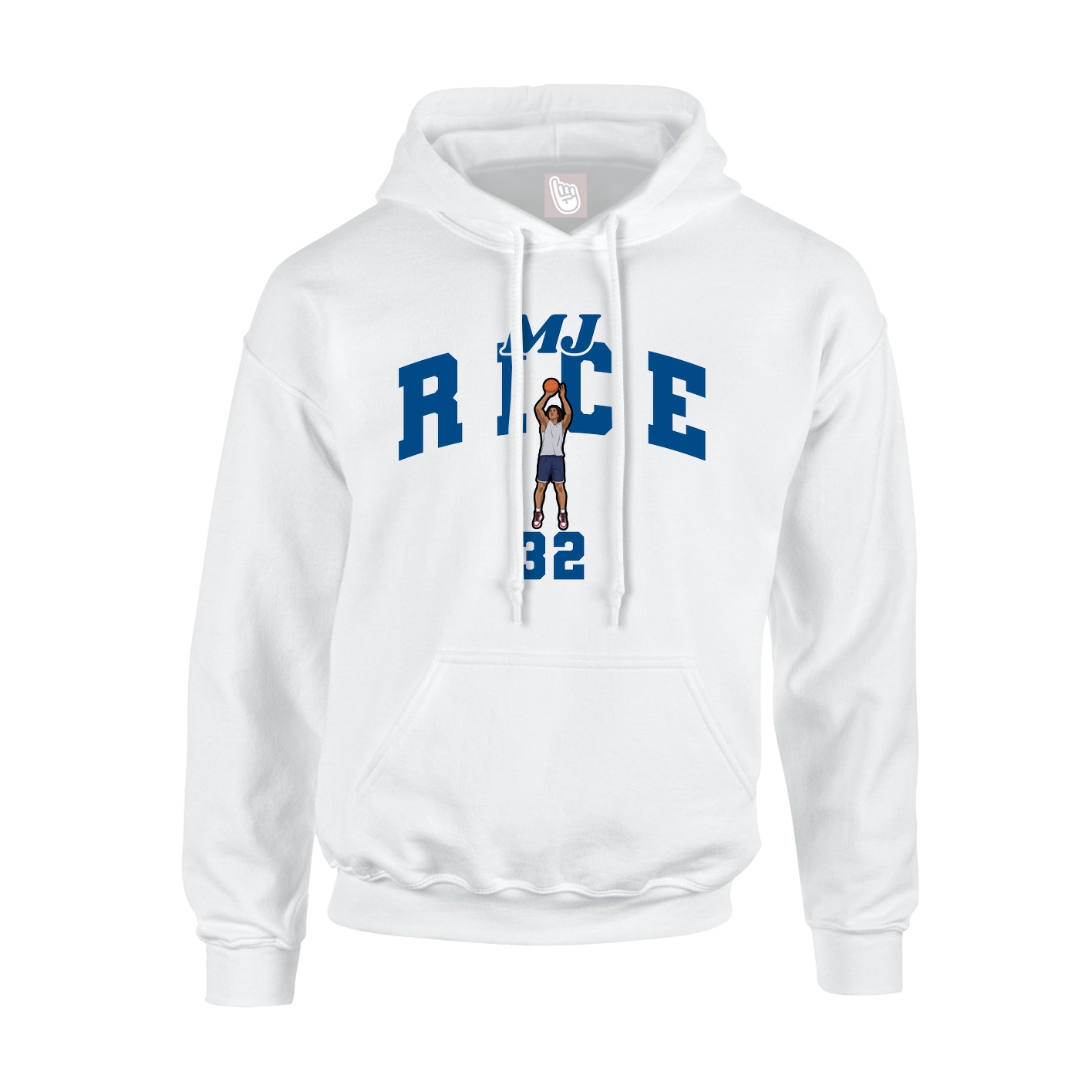 Youth Hoodie — Signature Arch in White