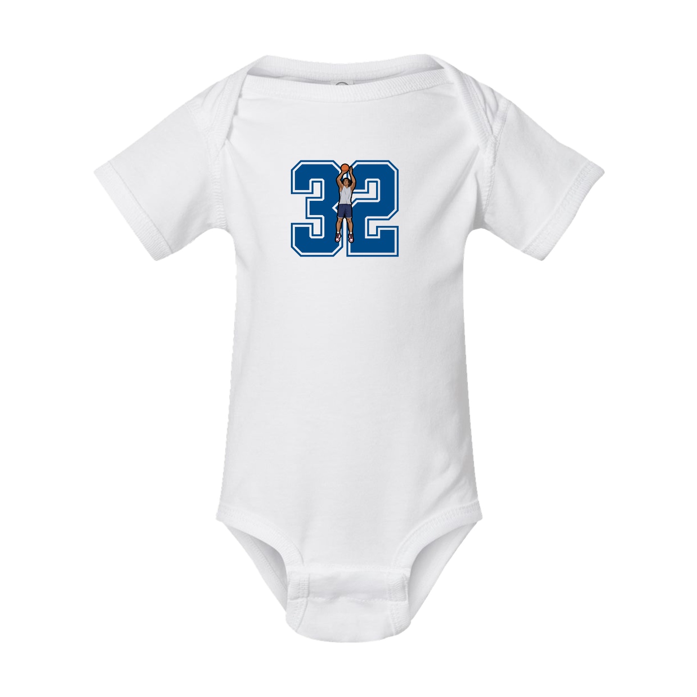 Baby Onesie — Number in White