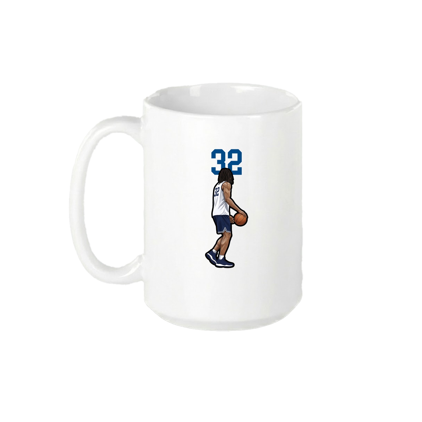 15oz Coffee Mug — Number Top in White