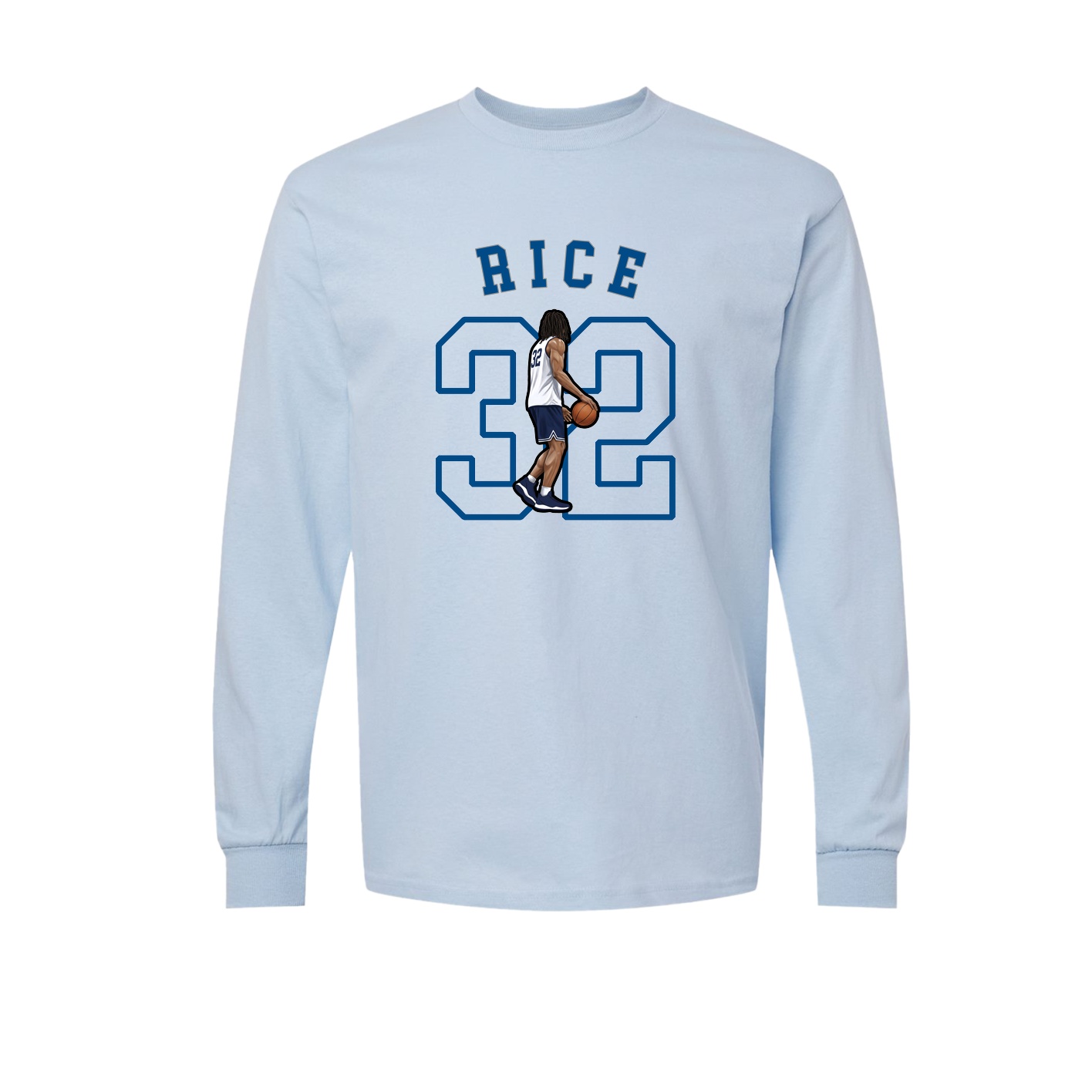 Long Sleeve Tee — Shirsey Arch in Light Blue