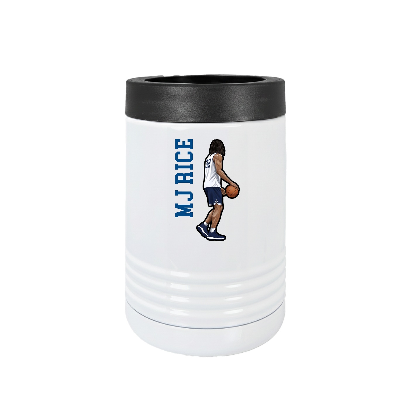 Beverage Holder — Name Vertical in White