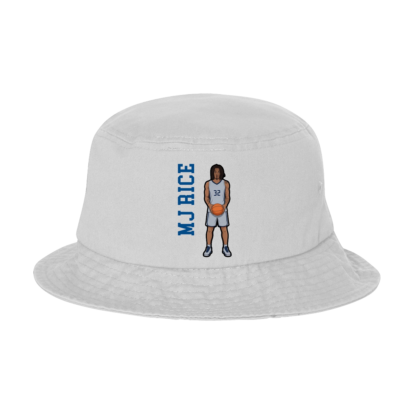Bucket Cap — Name Vertical in White