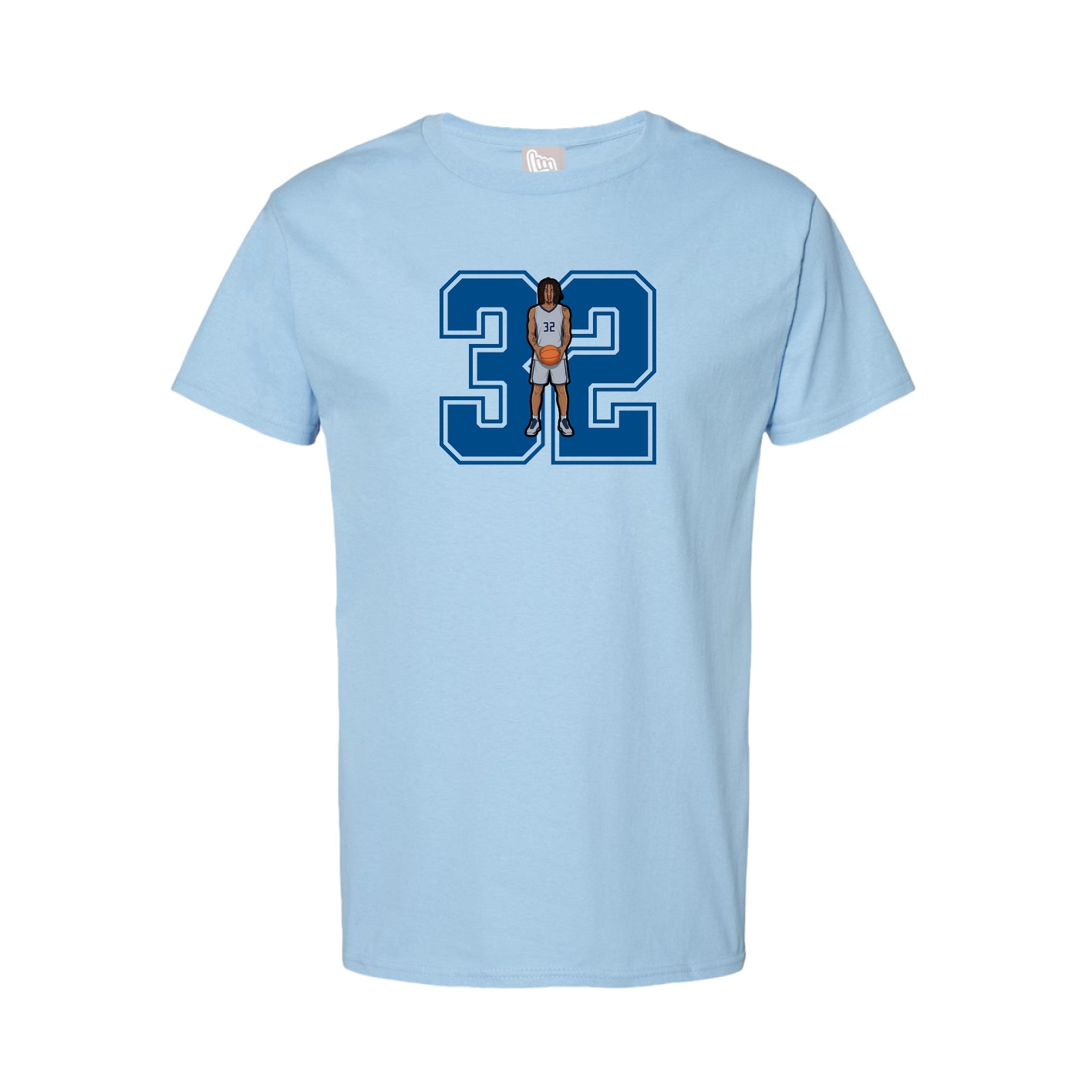Tee — Number in Light Blue