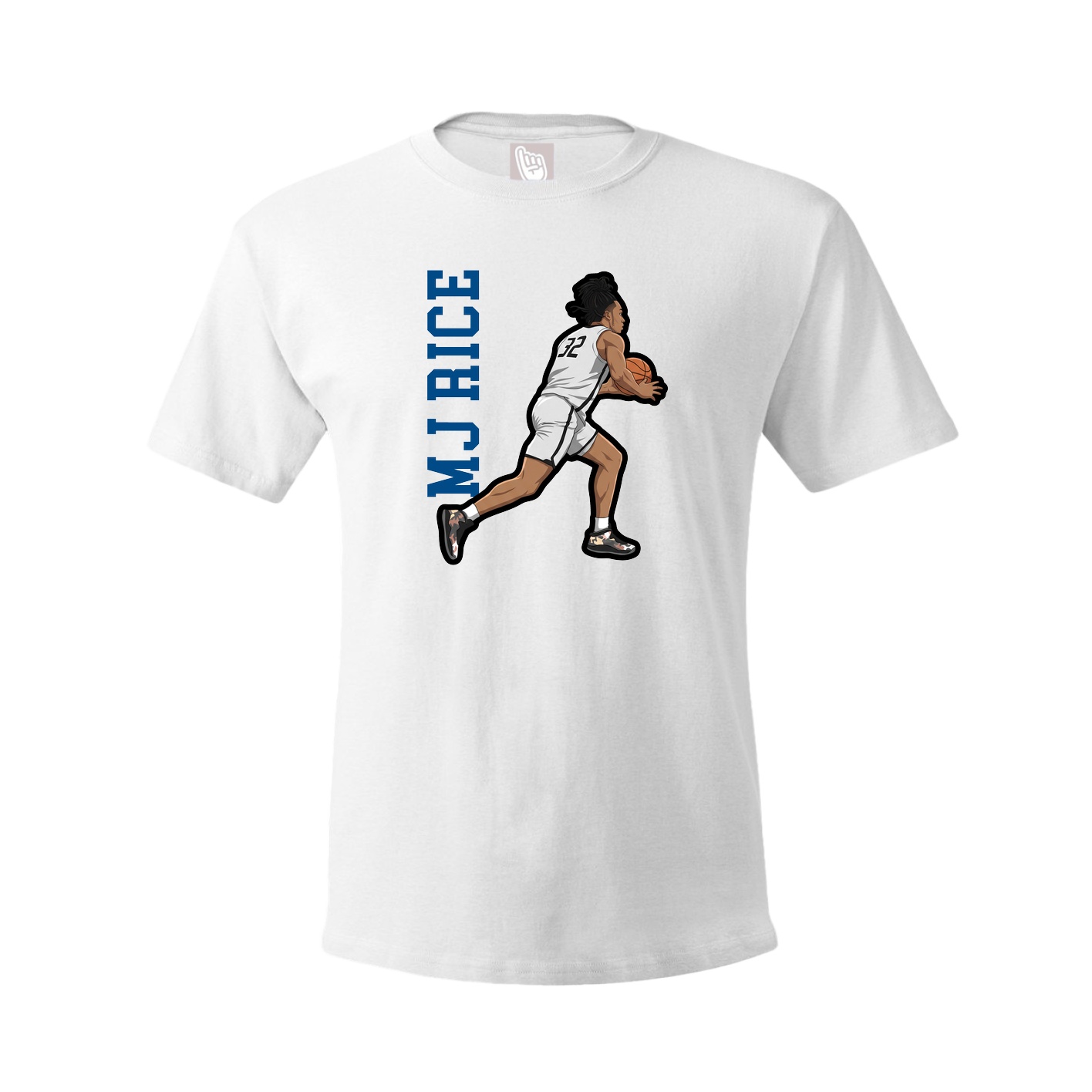 Tee — Name Vertical in White