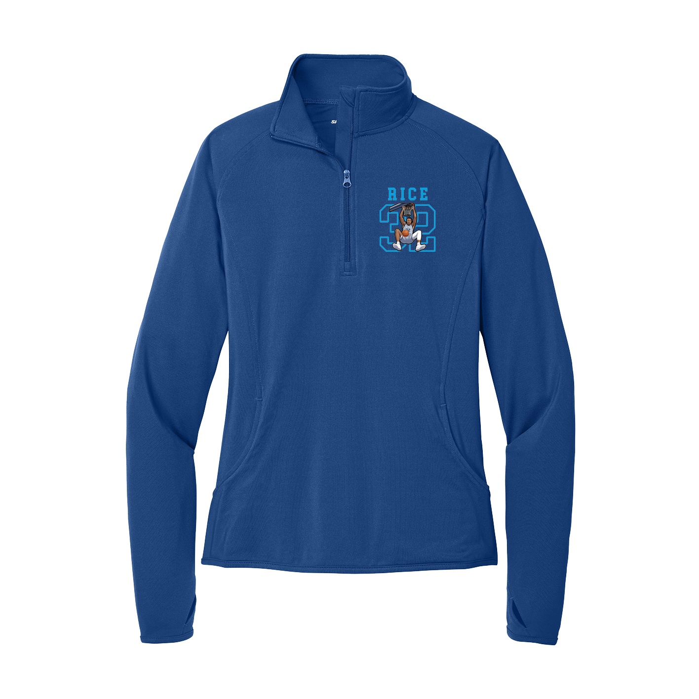 Women's Q-Zip Pullover — Shirsey in Royal