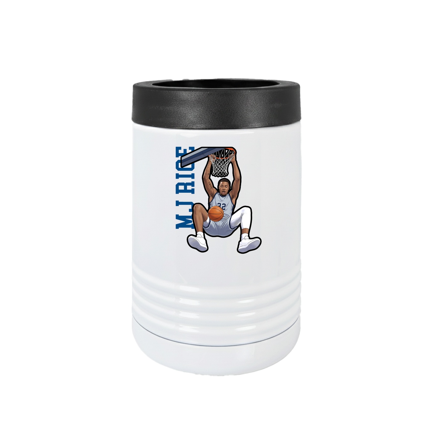 Beverage Holder — Name Vertical in White