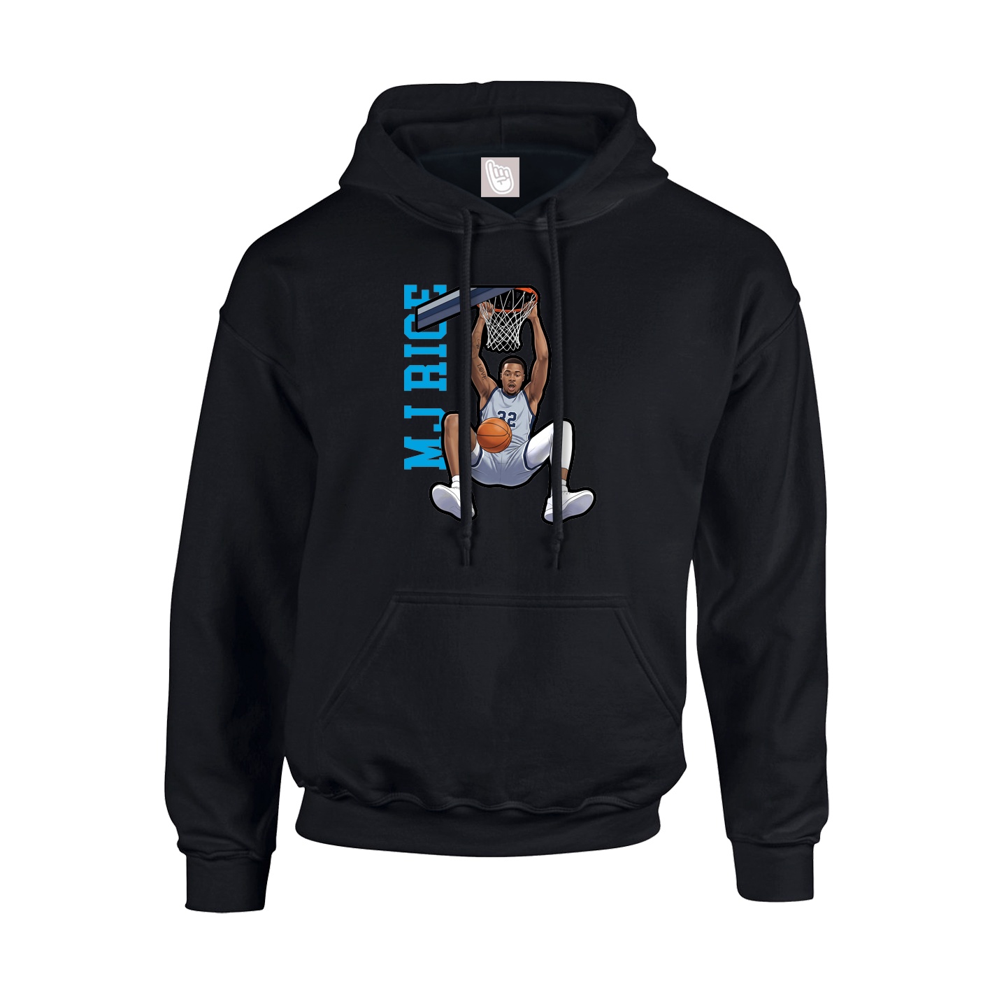 Youth Hoodie — Name Vertical in Black