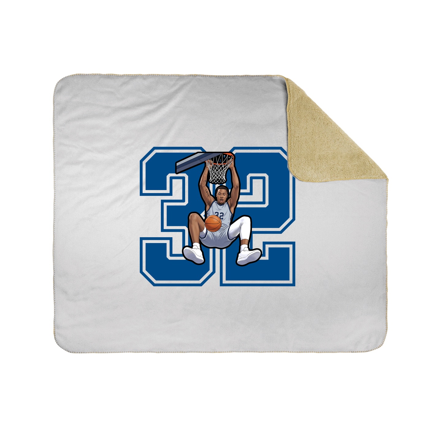 Throw Blanket — Number in White