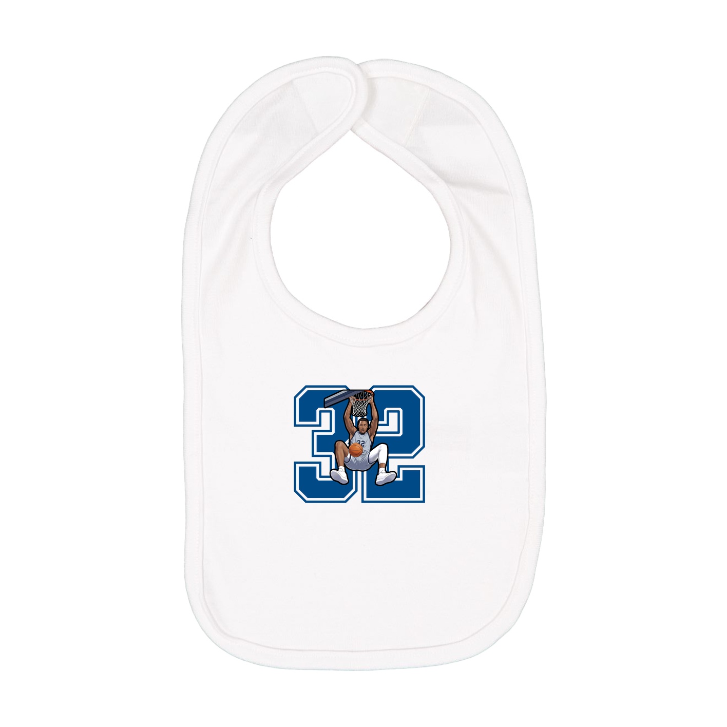 Infant Bib — Number in White