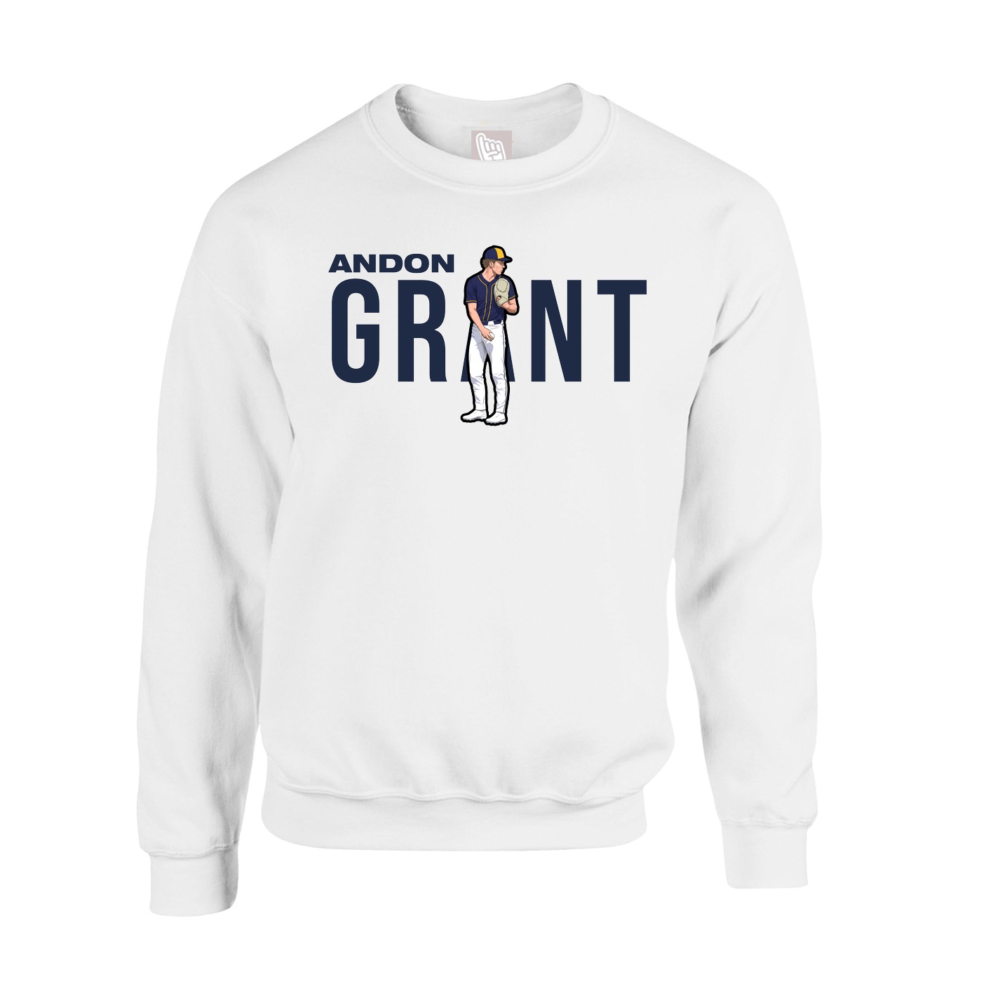 Fleece Crew — Player Name in White