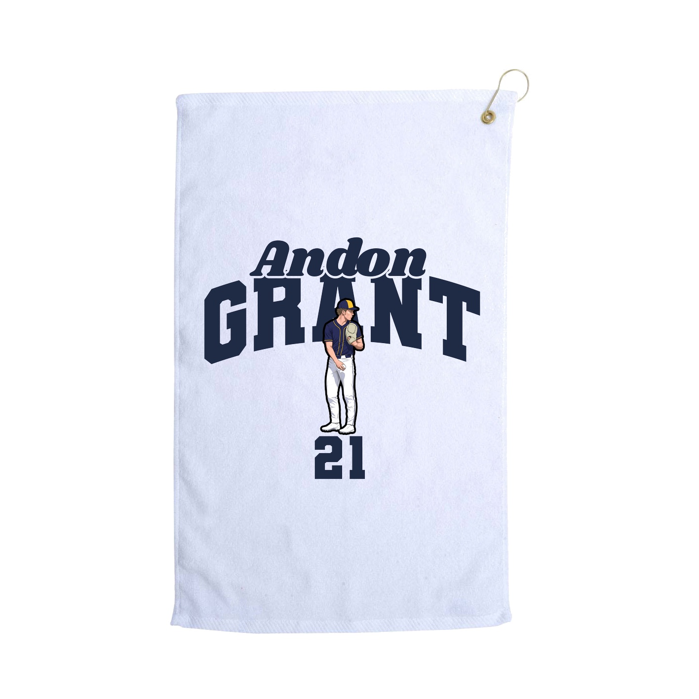 Golf Towel — Signature Arch in White