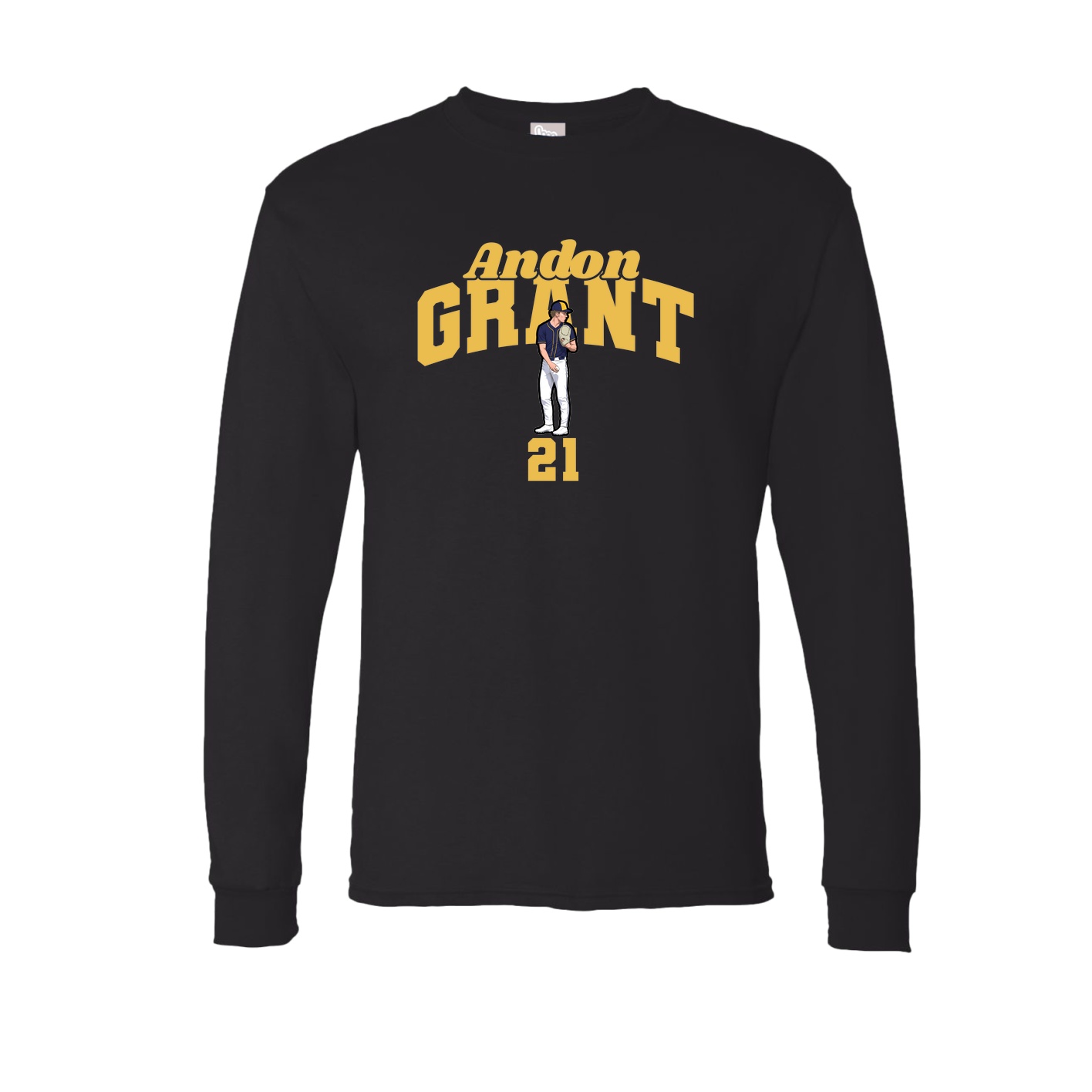 Long Sleeve Tee — Signature Arch in Black