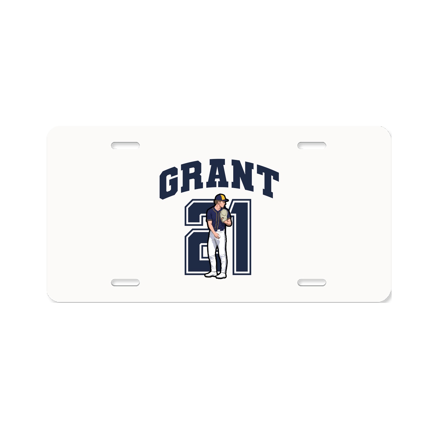 License Plate — Number in Classic