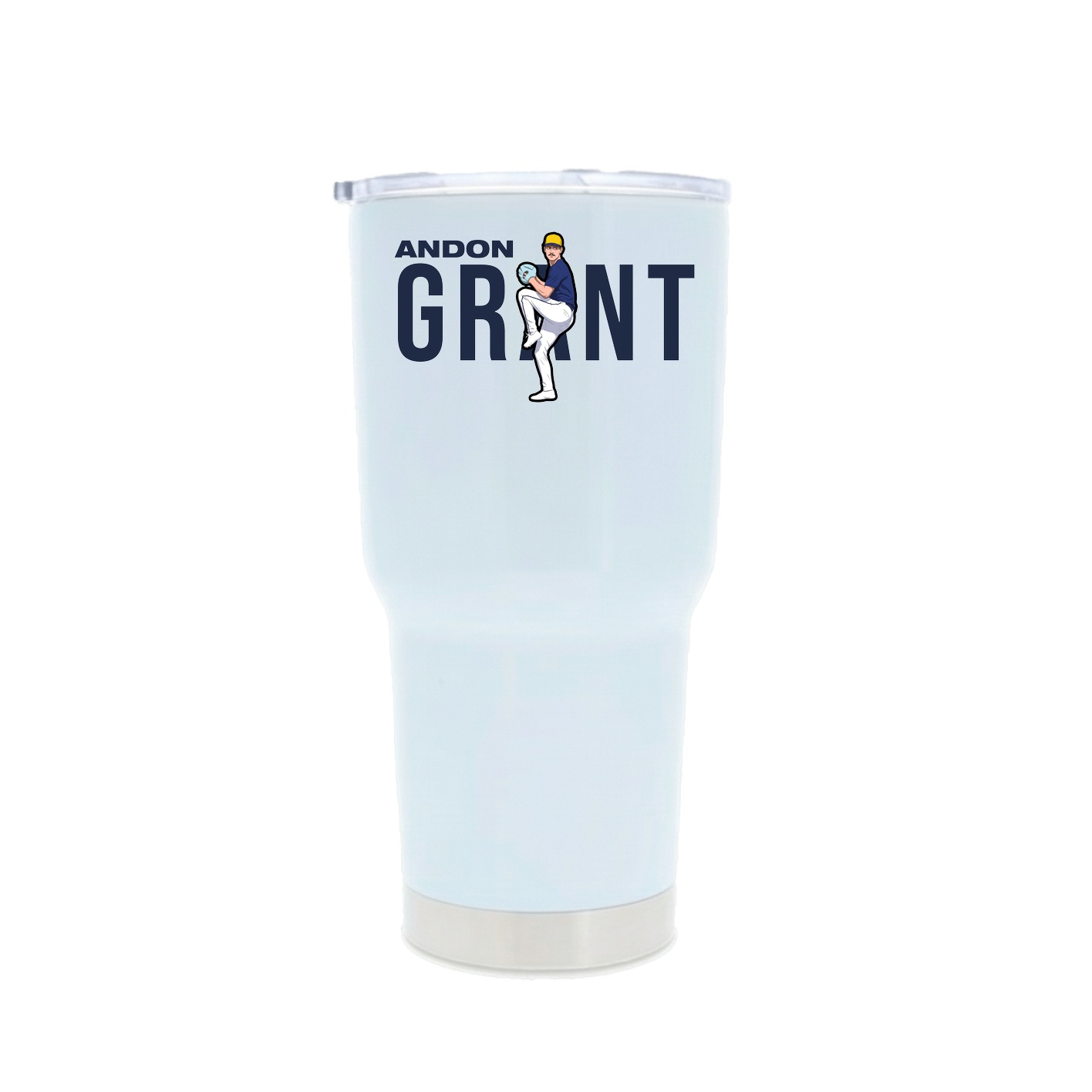 30oz Stainless Steel Tumbler — Player Name in White