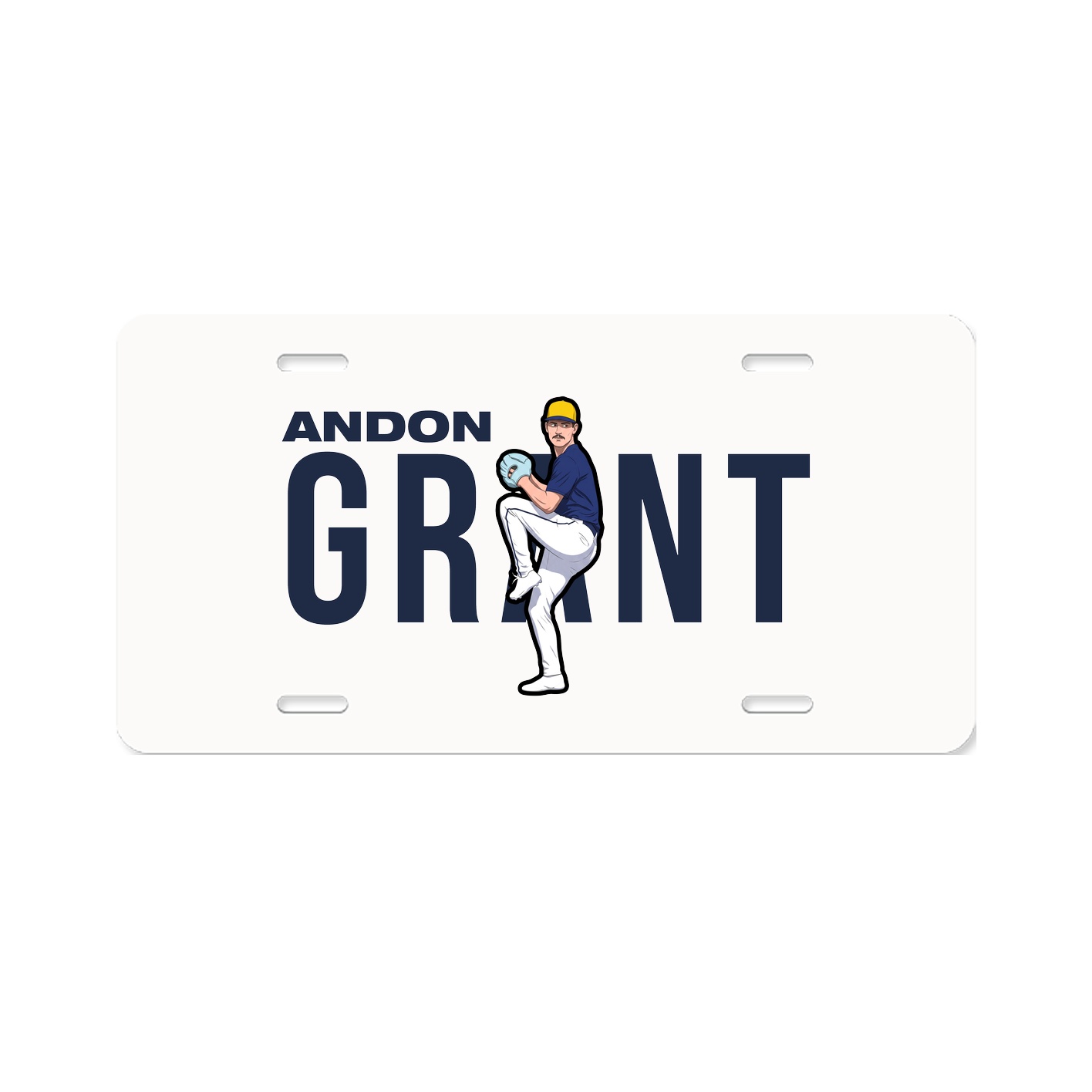 License Plate — Player Name in Classic
